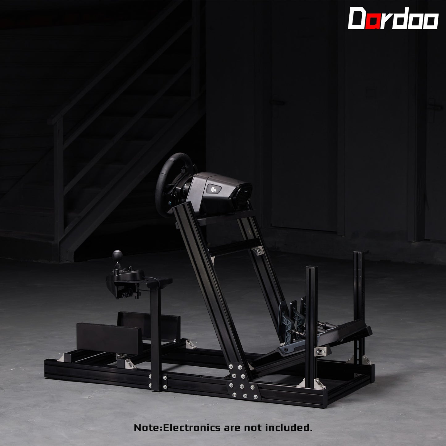 Dardoo F1 Racing Wheel Stand Cockpit, Profile 40 x 80 mm Wheel Cage with Shifter Lever Fits For Logitech G920 & G923, Xbox,Thrustmaster,PlayStation,Without steering wheel, pedal, handbrake and seat