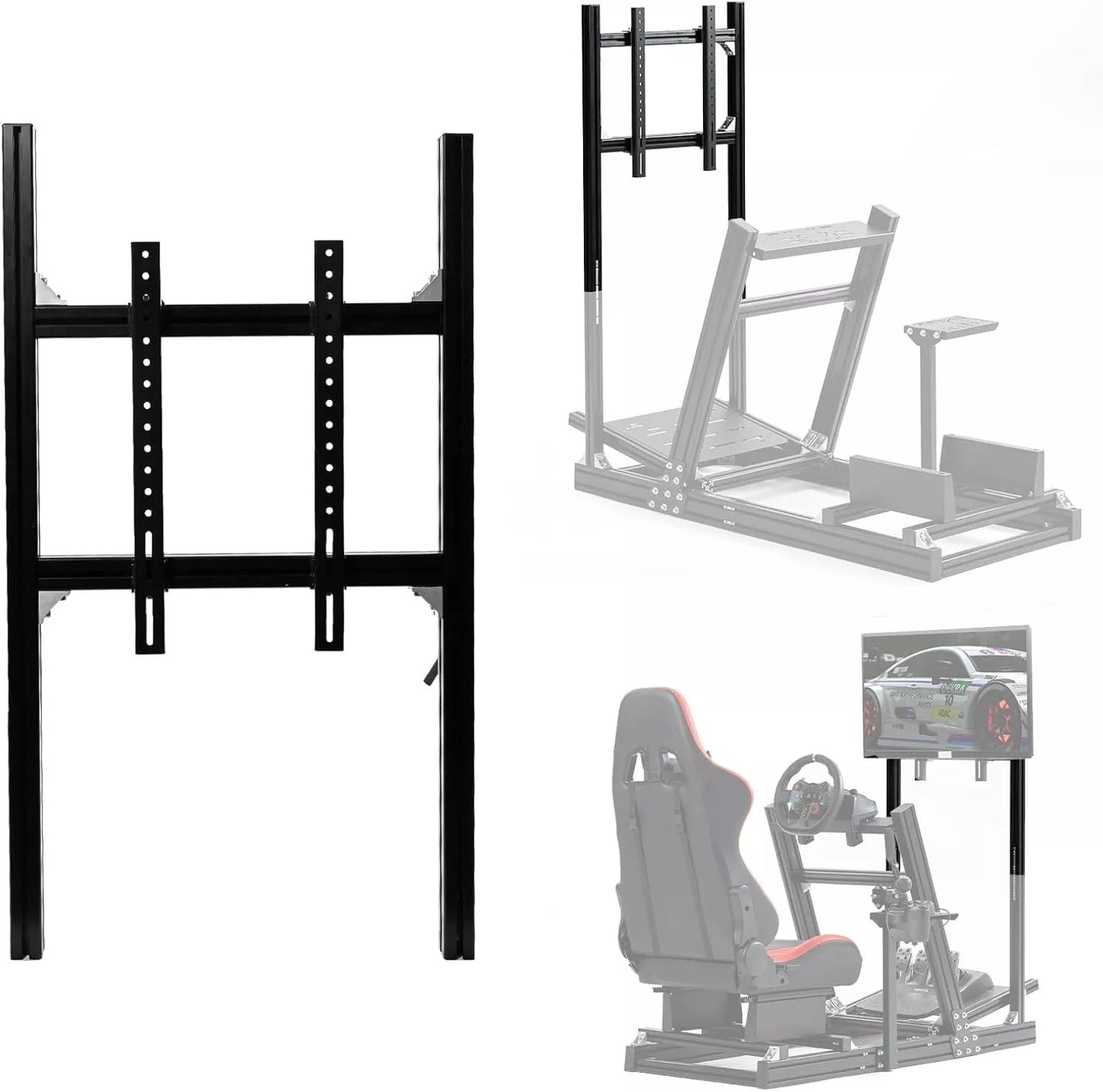 Dardoo Aluminum Monitor Stand Only Fits for Racing Sim Cockpit Stand Shown in the Main Picture, No Cockpit & Monitor