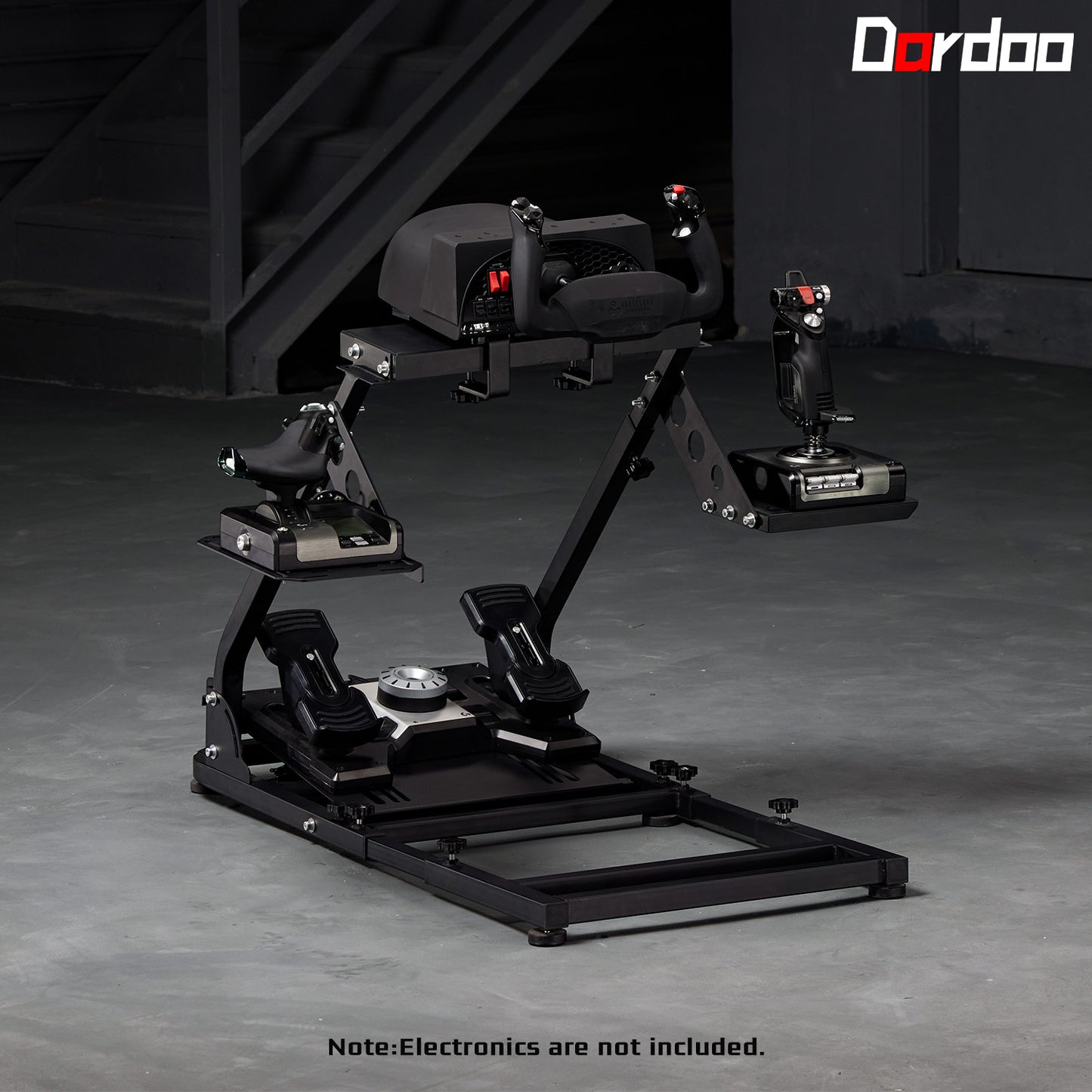 Dardoo Flight Racing Wheel Stand Fit for Logitech G27 G25 G29, Thrustmaster T80 T150, HOTAS Warthog, G Saitek, Flighting Simulator Frame, Without Steering Wheel, Pedals, Throttle and Lever