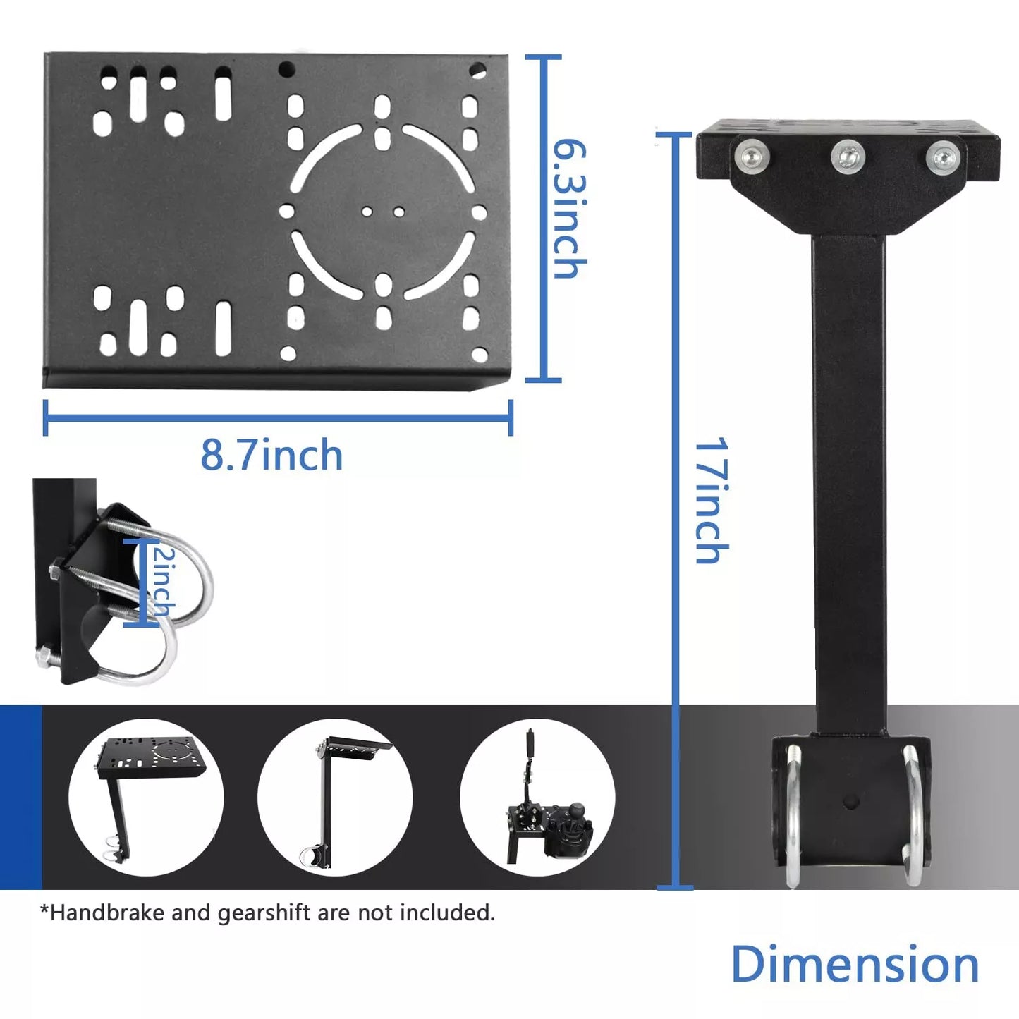 Dardoo USED Accessories Gear Shift platform is suitable for 50MM round pipe racing simulation cockpit gear lever frame