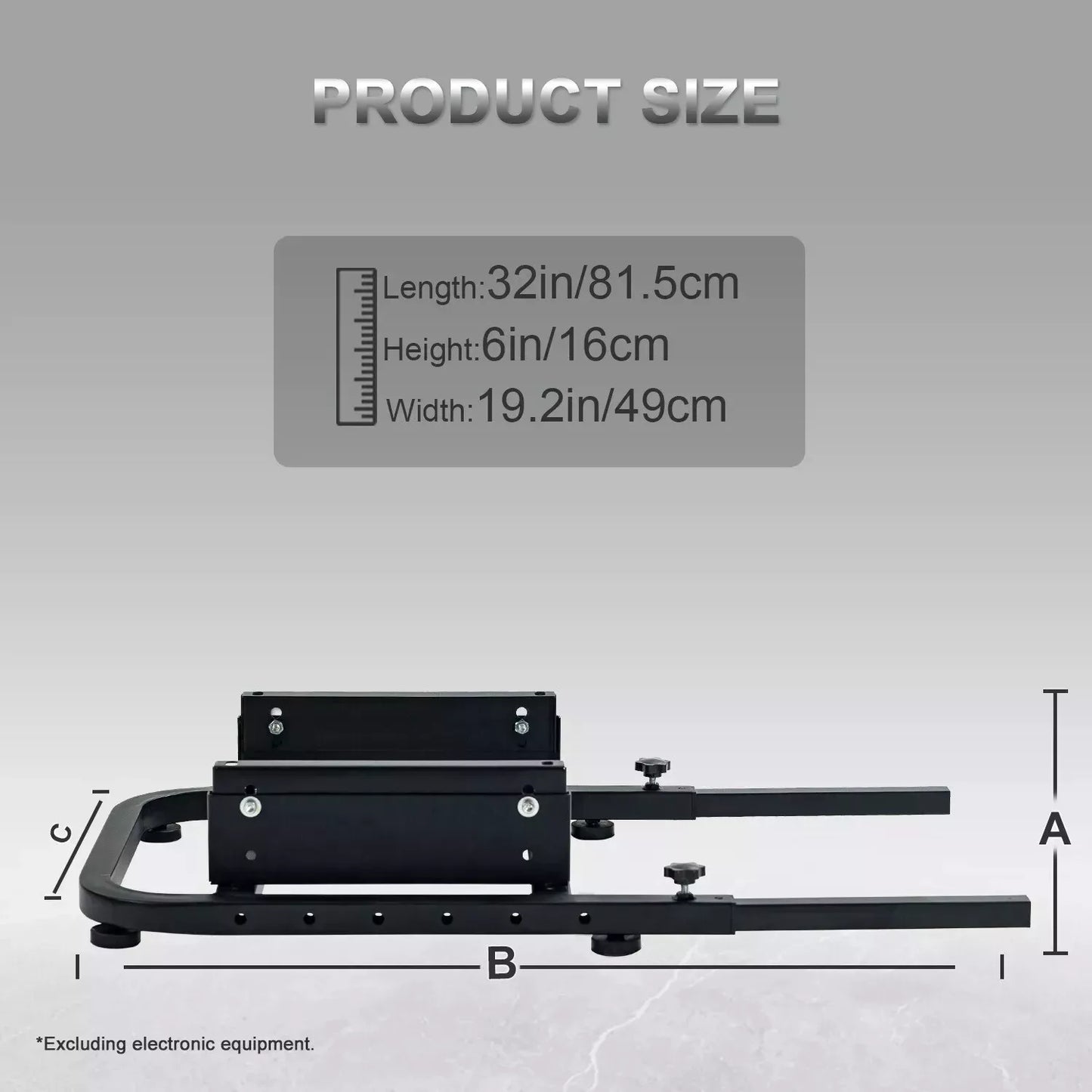 Dardoo Adjustable Rear Seat Frame Separatly with Racing Wheel Stand , Fits Most Racing Seats, Suitable for DIY for Rear Seat Frame and Steering Wheel Stand