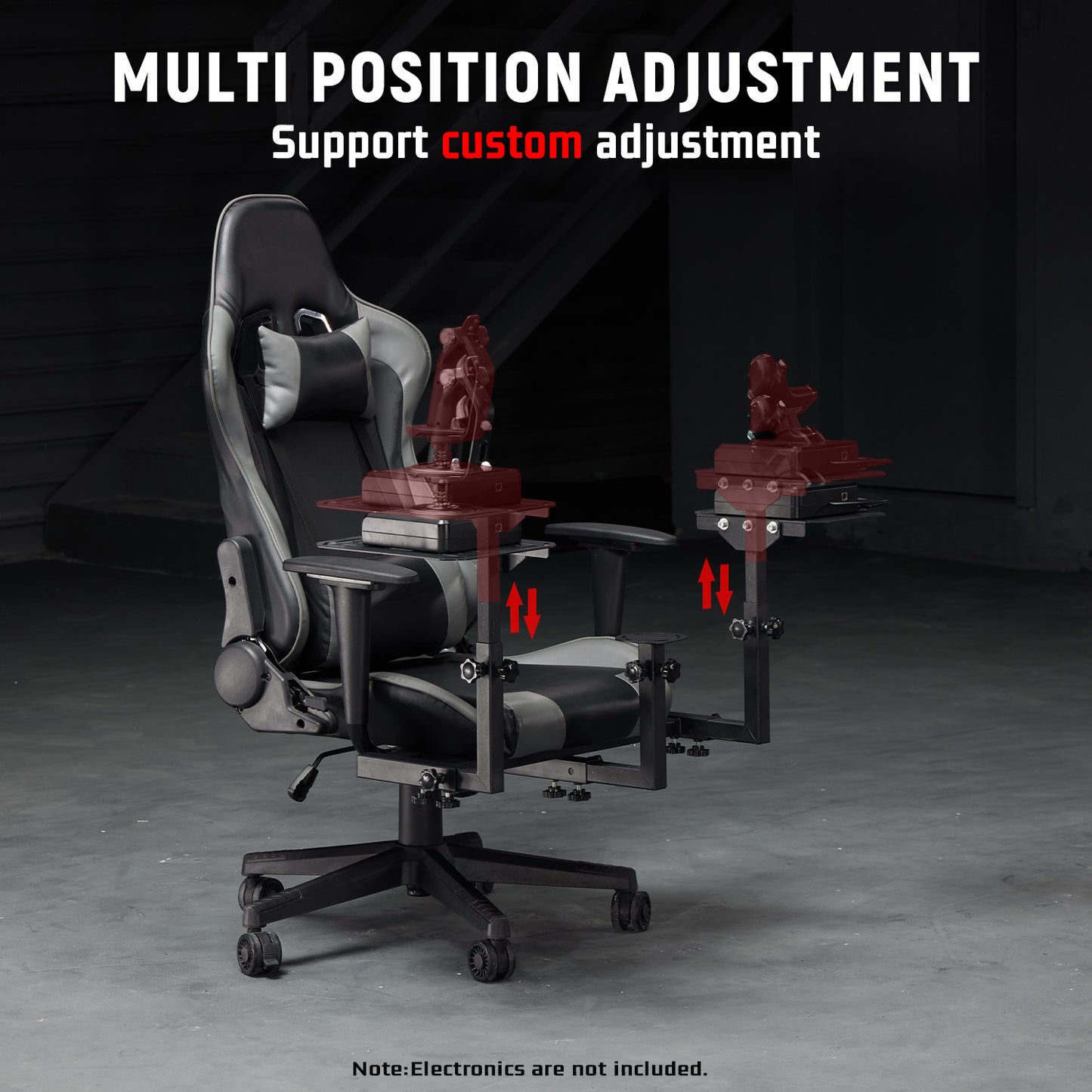 Dardoo Flight Simulator Cockpit with Gray Seats, Compatible with HOTAS Warthog, G Saitek, Airbus Stick and Throttle, A10C Rocker, Multi-Scene Applications, ExcludingThrottle, Joystick and Pedal