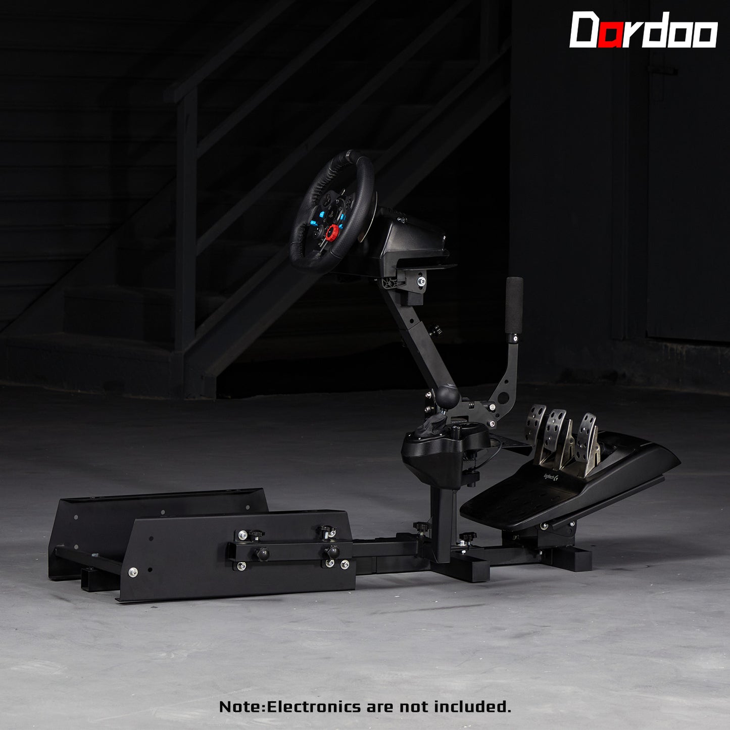 Dardoo Gaming Simulator Cockpit Adjustable Fits for Logitech G920 Thrustmaster Not Included Steering Wheel Pedal Shifter