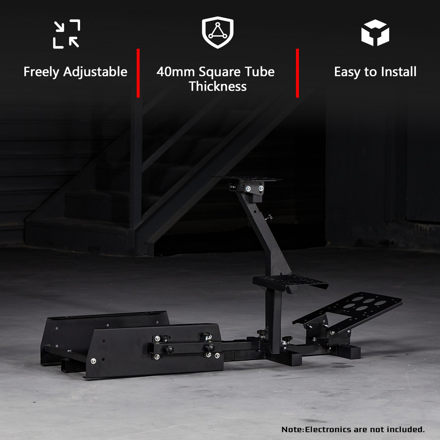 Dardoo Gaming Simulator Cockpit Adjustable Fits for Logitech G920 Thrustmaster Not Included Steering Wheel Pedal Shifter