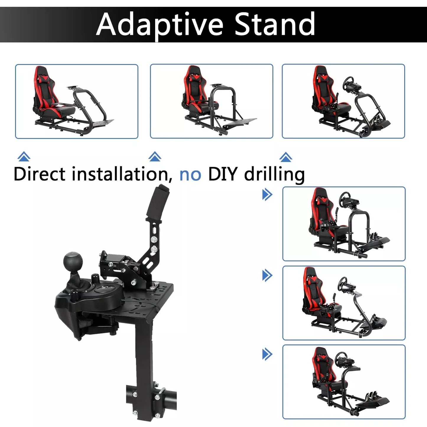 Dardoo USED Accessories Gear Shift platform is suitable for 50MM round pipe racing simulation cockpit gear lever frame