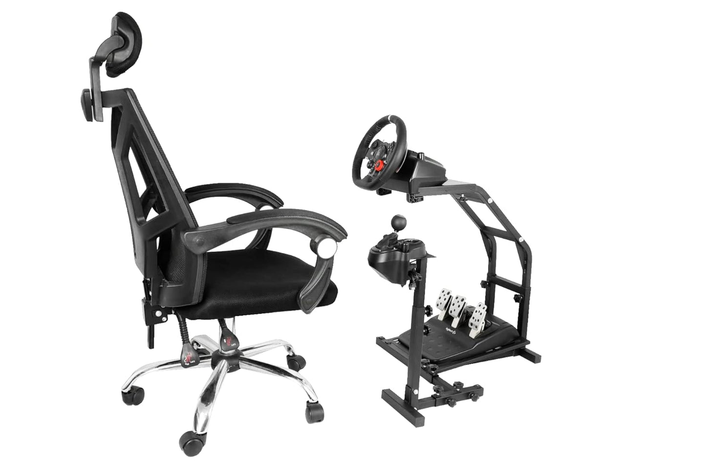 Dardoo Racing Wheel Stand Frame Compatible with Logitech G27 G29 G920 G923, Fanatec, Thrustmaster T300RS TXRW_Base for PS4 Xbox PC Simulator Cockpit Not Include Pedals,Wheel and Shifter