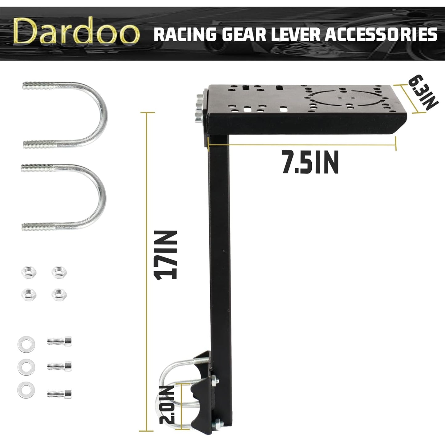 Dardoo Accessories Gear Shift platform is suitable for 50MM round pipe racing simulation cockpit gear lever frame