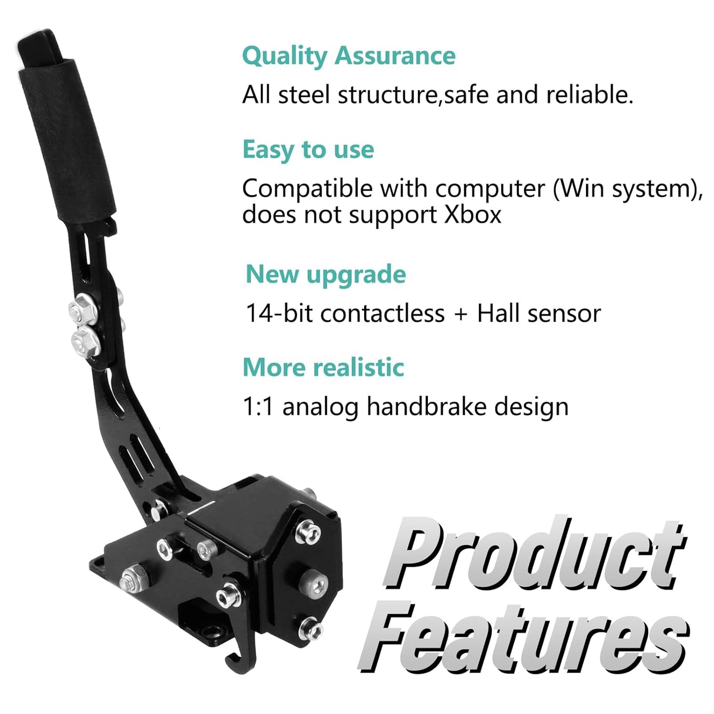 Dardoo PC Racing Game USB Handbrake for 14Bit SIM for Racing Games,Professional Gaming Peripherals PC Windows Systems Supported for Racing Games G25 G27 G29 and G920