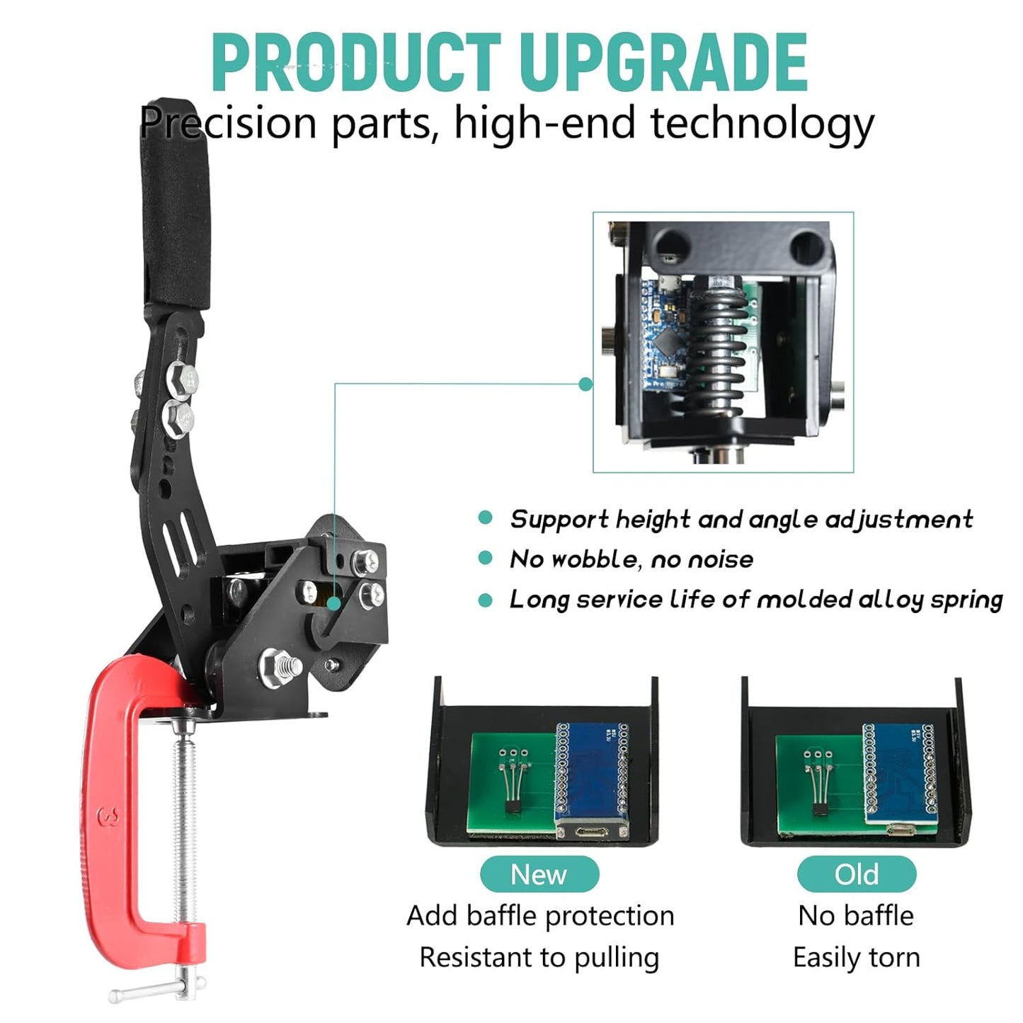 Dardoo PC Racing Game USB Handbrake for 14Bit SIM for Racing Games,Professional Gaming Peripherals PC Windows Systems Supported for Racing Games G25 G27 G29 and G920