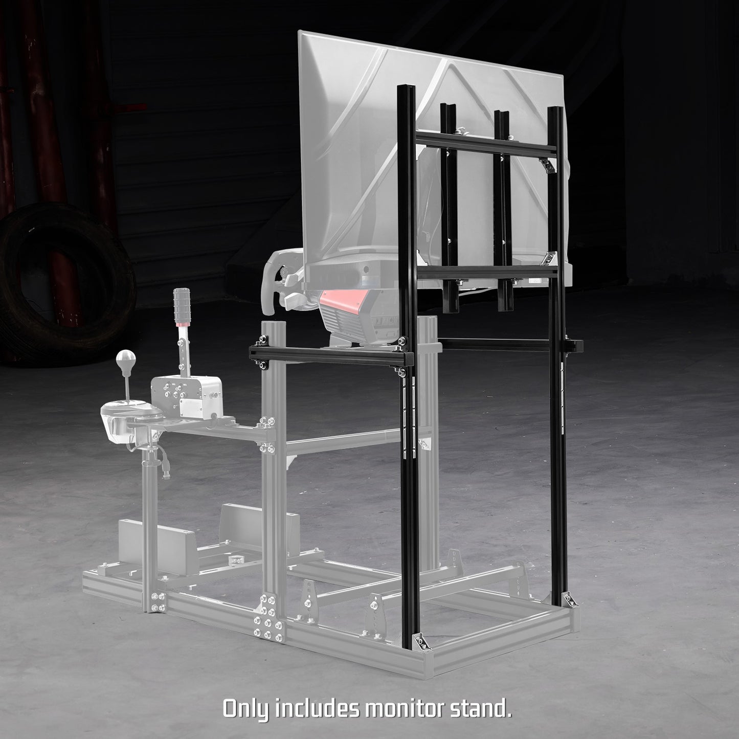 Dardoo 3060 Heavy-Duty Aluminum Extrusion Monitor Mount Compatible with 27-65 Inch Height Adjustable, Supports DIY Expansion Modification Racing Cockpit with Seat