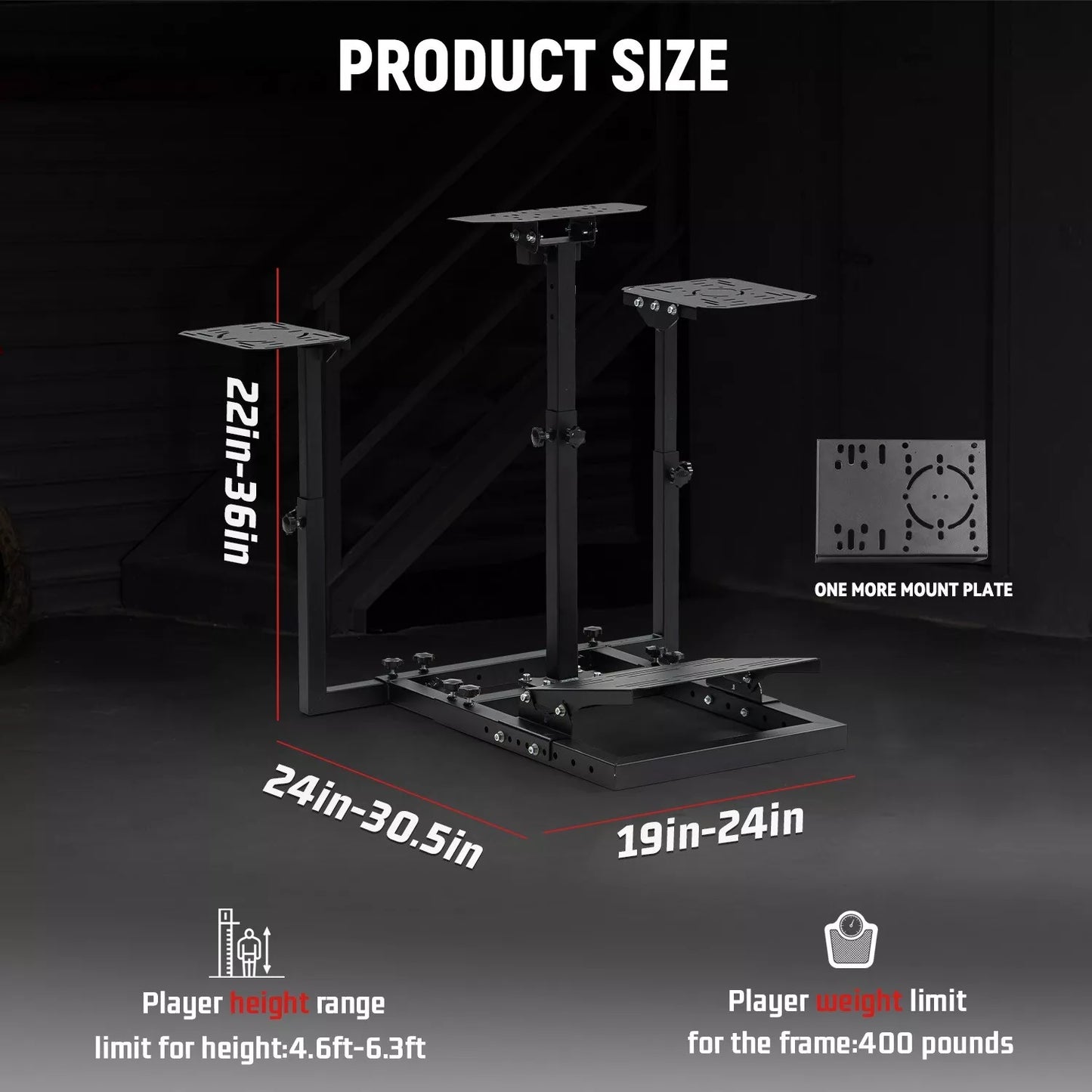 Dardoo Flight Game Stand Racing Simulator Cockpit Not Included Wheels,Pedals,Throttle,Joystick