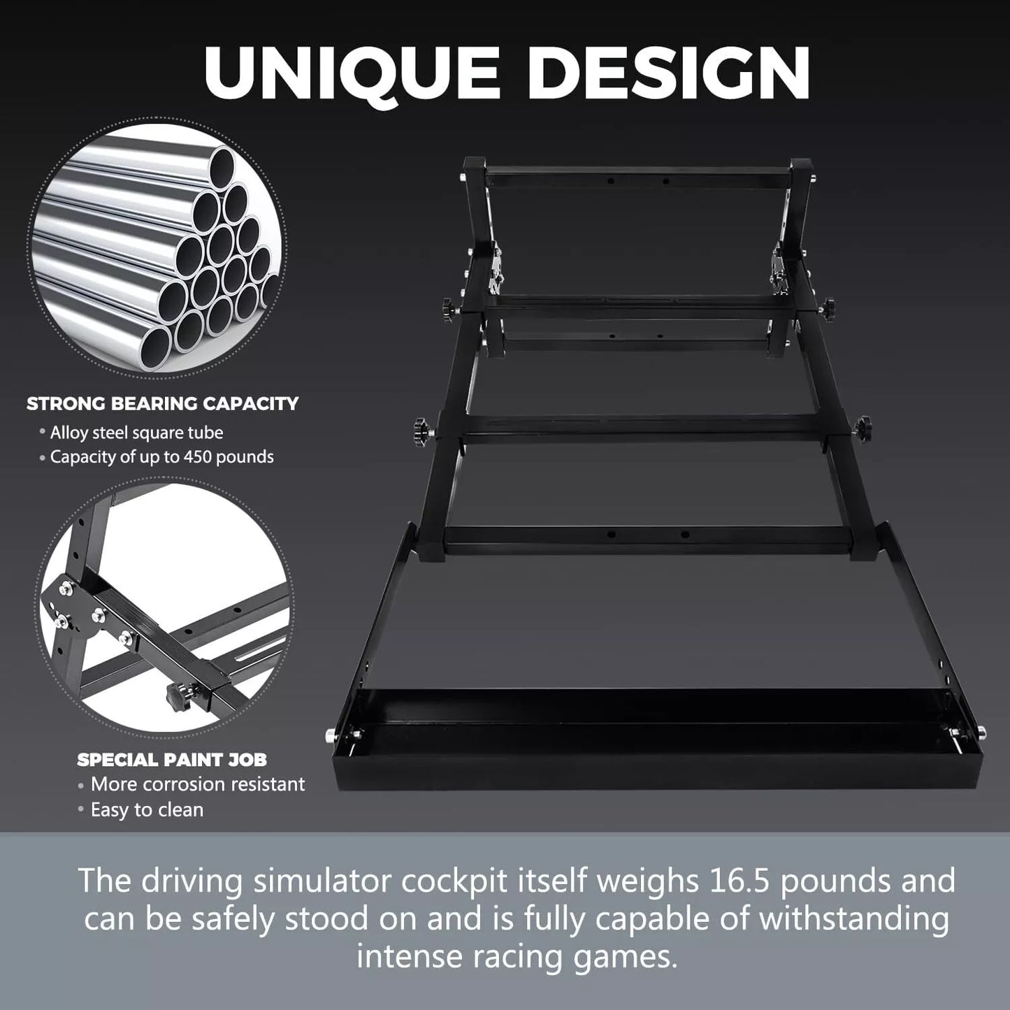 Dardoo game pedal stand with high adjustability (pedals not included)