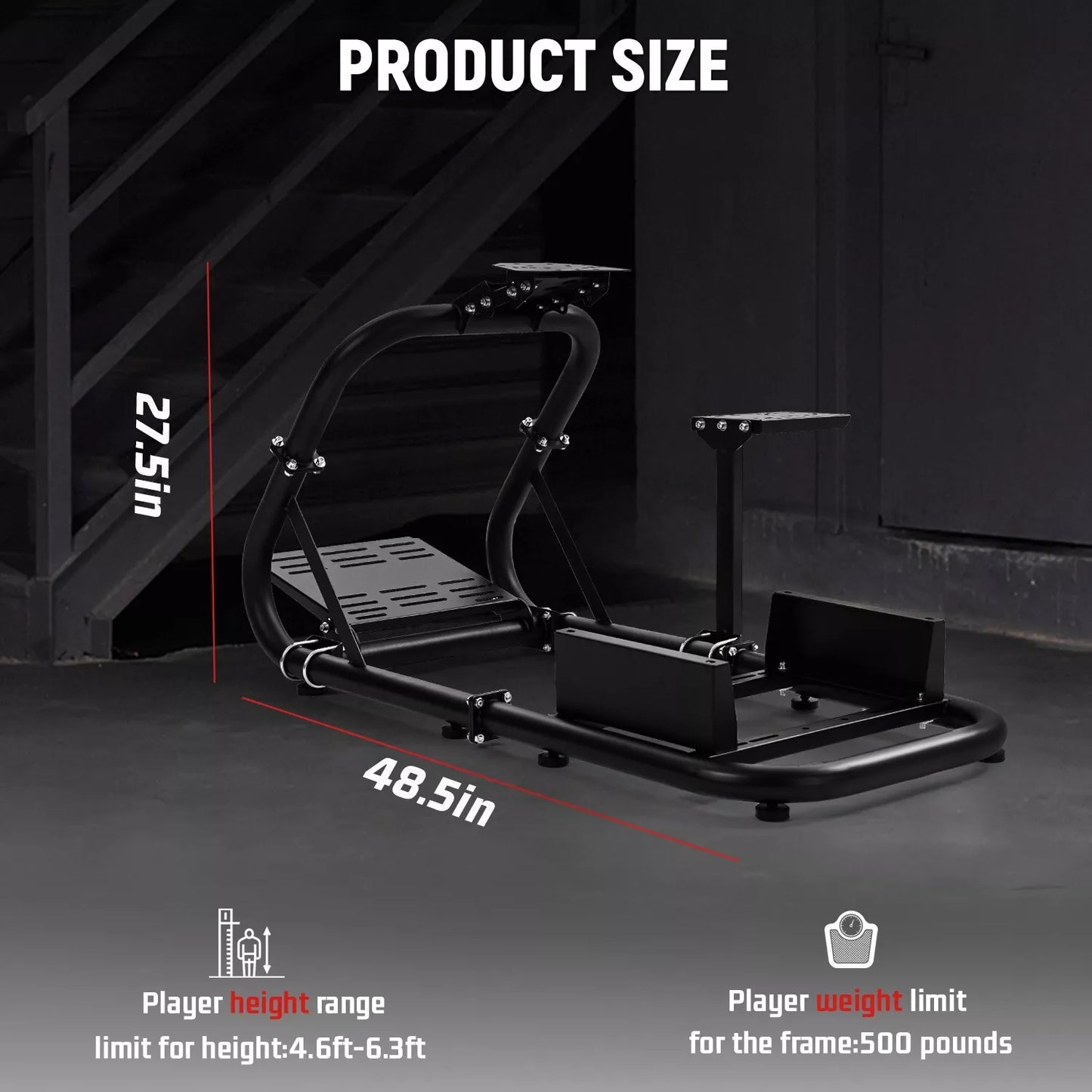 Dardoo G920 Racing Simulator Cockpit Sim Racing Cockpit Fits for Logitech G920 G29 G923,Thrustmaster T818 T248X T248 T300 T150 TX Xbox PS5, Fanatec,Racing Simulator without Wheel Pedal Shifter Seat