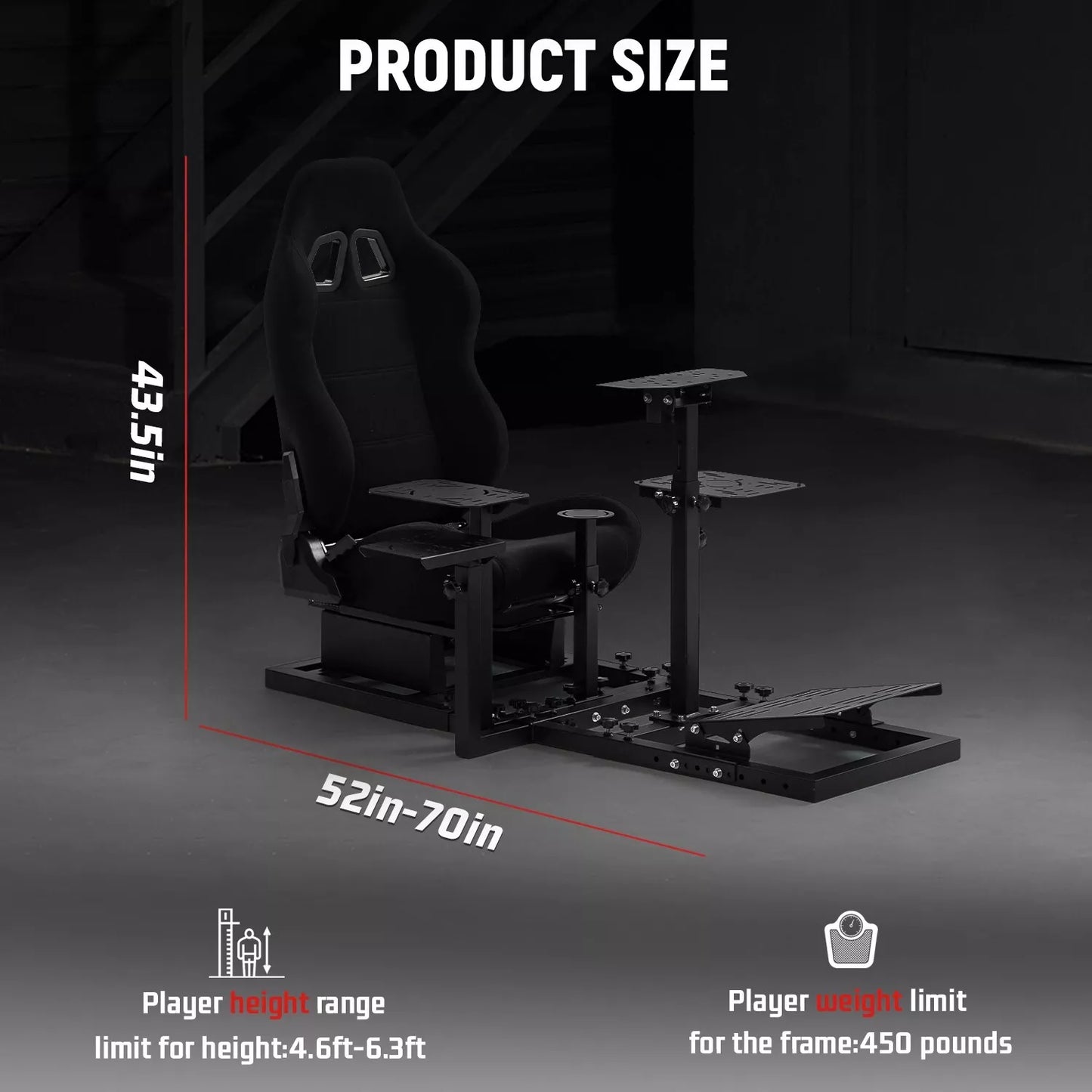 Dardoo Flight Simulator Cockpit Multifunctional with Seat Compatible with HOTAS Warthog, G Saitek, Logitech G920 G923, Thrustmaster T150,Xbox,PC, Excluding Wheel, Pedal, Handbrake, Throttle, Joystick
