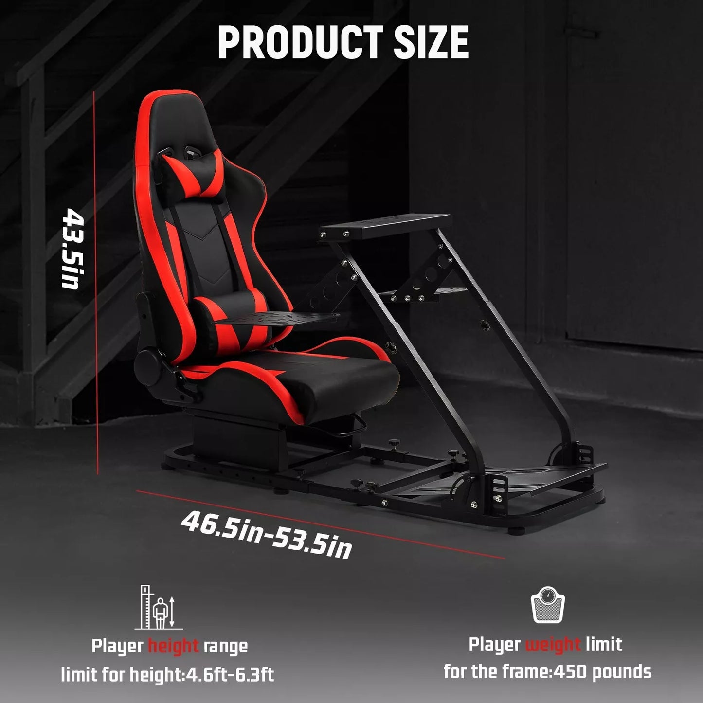 Dardoo Flight Simulator Cockpit with Seat Adjustable Fit for HOTAS Warthog, G Saitek, Logitech G920 G923, Thrustmaster T80 T150, Game Mount, Without Wheel, Shifter Pedal