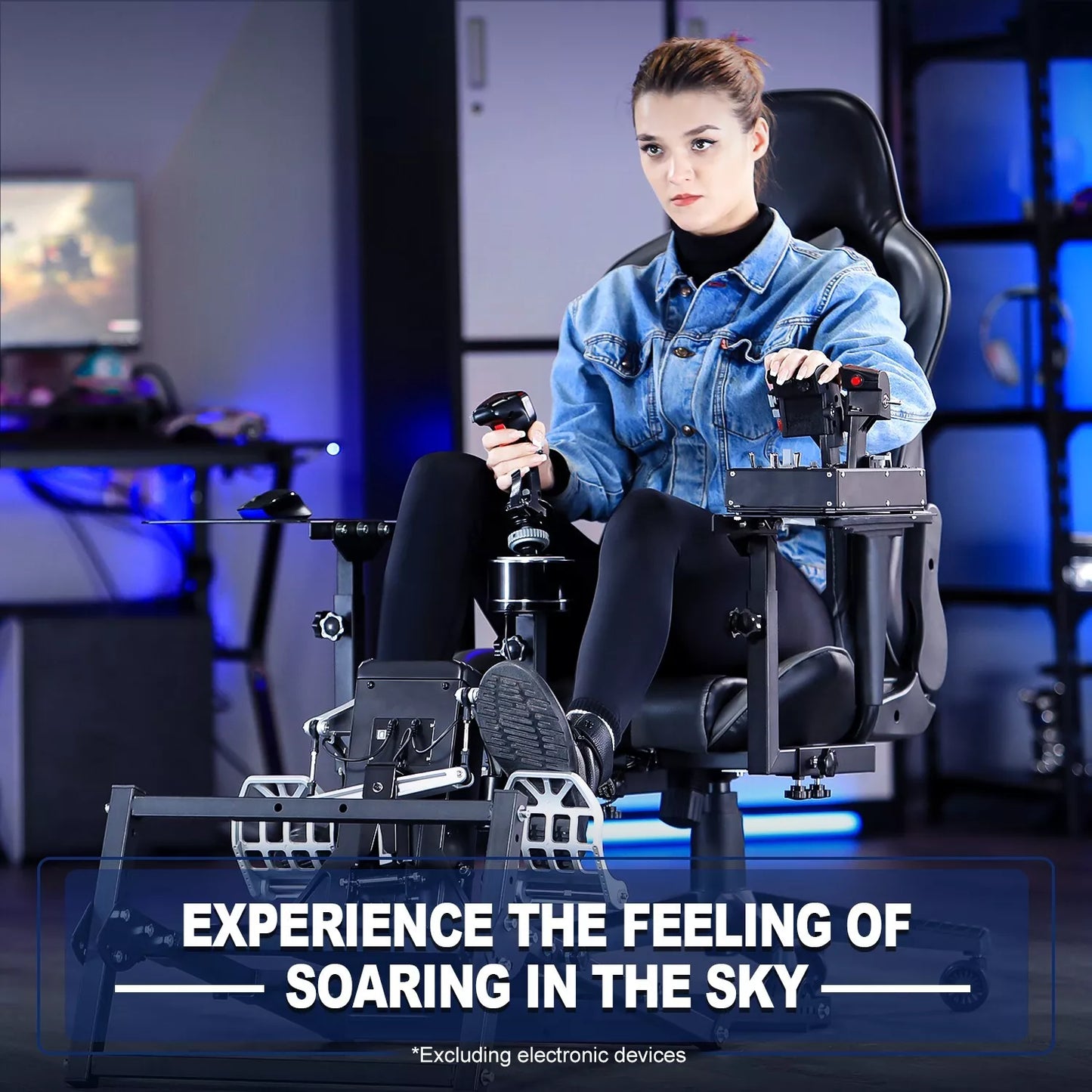 Dardoo Flight Simulator Chair Joystick/Hotas Chair Mount Multifunctional Seat