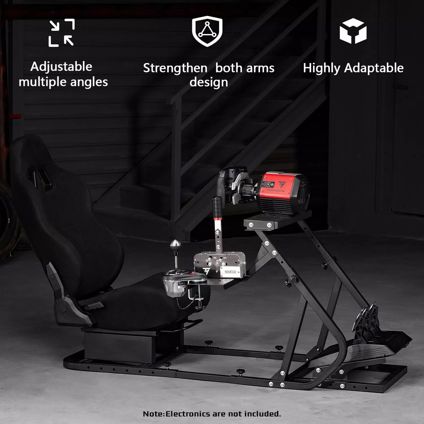 Dardoo Upgrade Racing Sim Cockpit with Seat Fit Logitech G920 G923 Thrustmaster