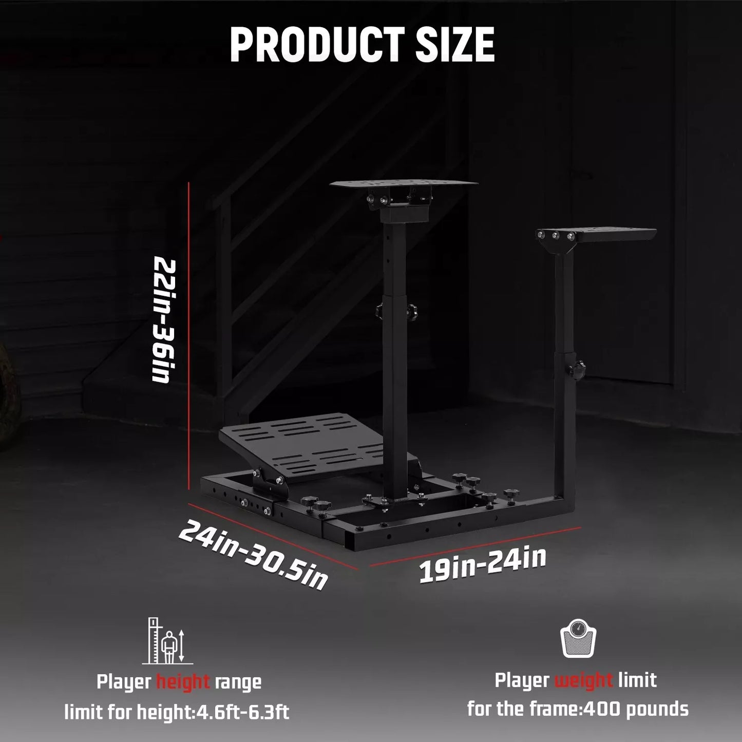 Dardoo Flight Game Mount Simulator Cockpit Frame Compatible With Thrustmaster HOTAS Warthog, Logitech G25 G27 G29 G920,Fit Logitech Saitek Honeycomb,Not Include Wheel,Pedal,Throttle,Joystick and Seat