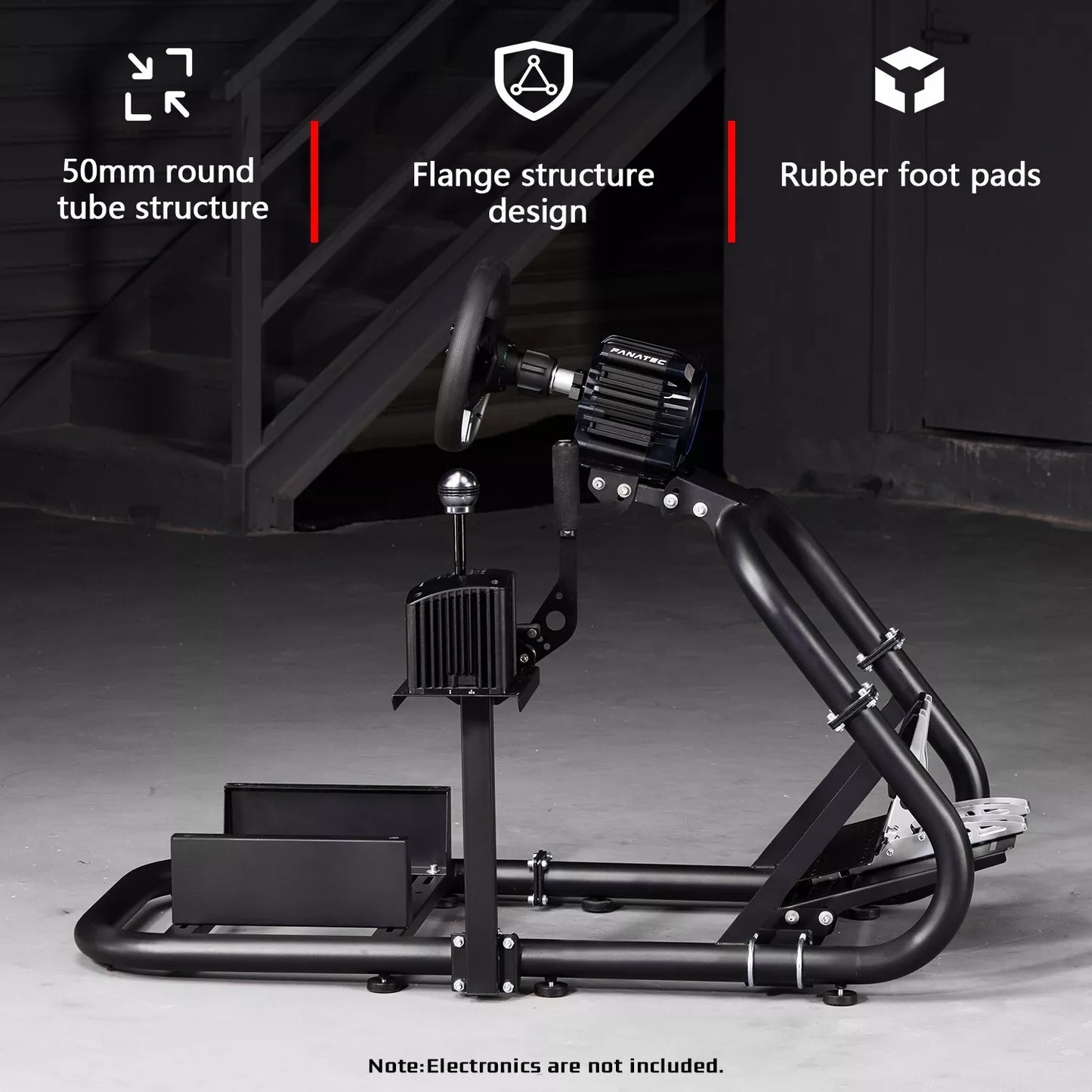 Dardoo G920 Racing Simulator Cockpit Sim Racing Cockpit Fits for Logitech G920 G29 G923,Thrustmaster T818 T248X T248 T300 T150 TX Xbox PS5, Fanatec,Racing Simulator without Wheel Pedal Shifter Seat