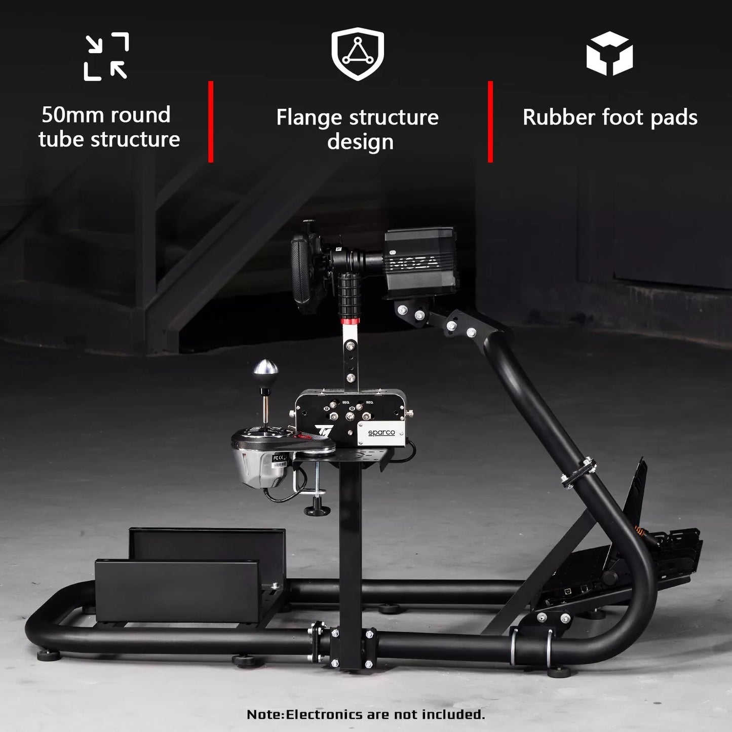 Dardoo G920 Racing Simulator Cockpit Adjustable Fits for Logitech G29 G920 G923, Thrustmaster T300RS TX, Fanatec PC PS4 Xbox, Stable Sim Racing Rig Without Wheel, Pedal and Handbrake