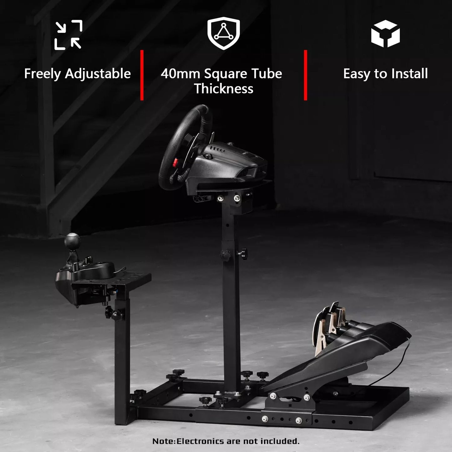 Dardoo Flight Game Mount Simulator Cockpit Frame Compatible With Thrustmaster HOTAS Warthog, Logitech G25 G27 G29 G920,Fit Logitech Saitek Honeycomb,Not Include Wheel,Pedal,Throttle,Joystick and Seat
