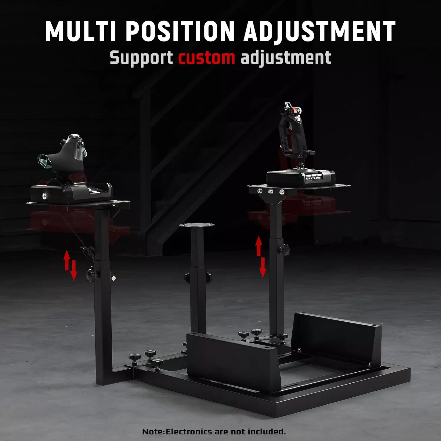 Dardoo Flight Game Frame and Racing Simulator Cockpit compatible with Thrustmaster HOTAS WARTHOG, not include Throttle, Joystick and Seat.