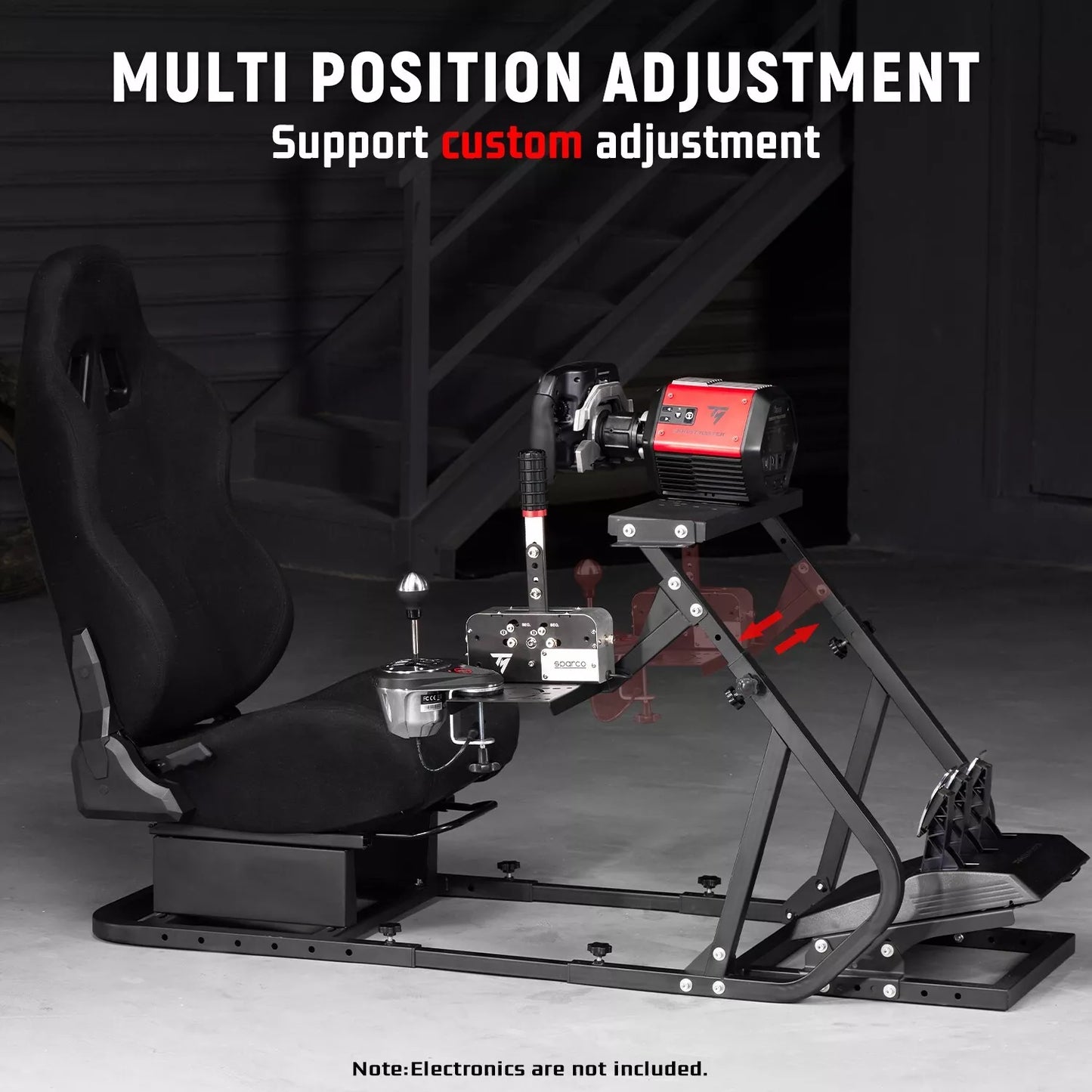 Dardoo Upgrade Racing Sim Cockpit with Seat Fit Logitech G920 G923 Thrustmaster