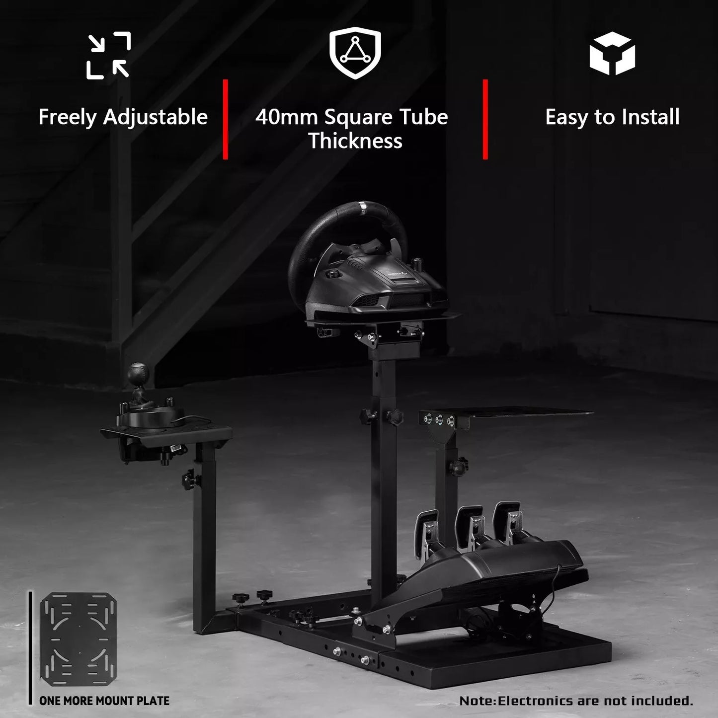 Dardoo Flight Game Stand Racing Simulator Cockpit Not Included Wheels,Pedals,Throttle,Joystick