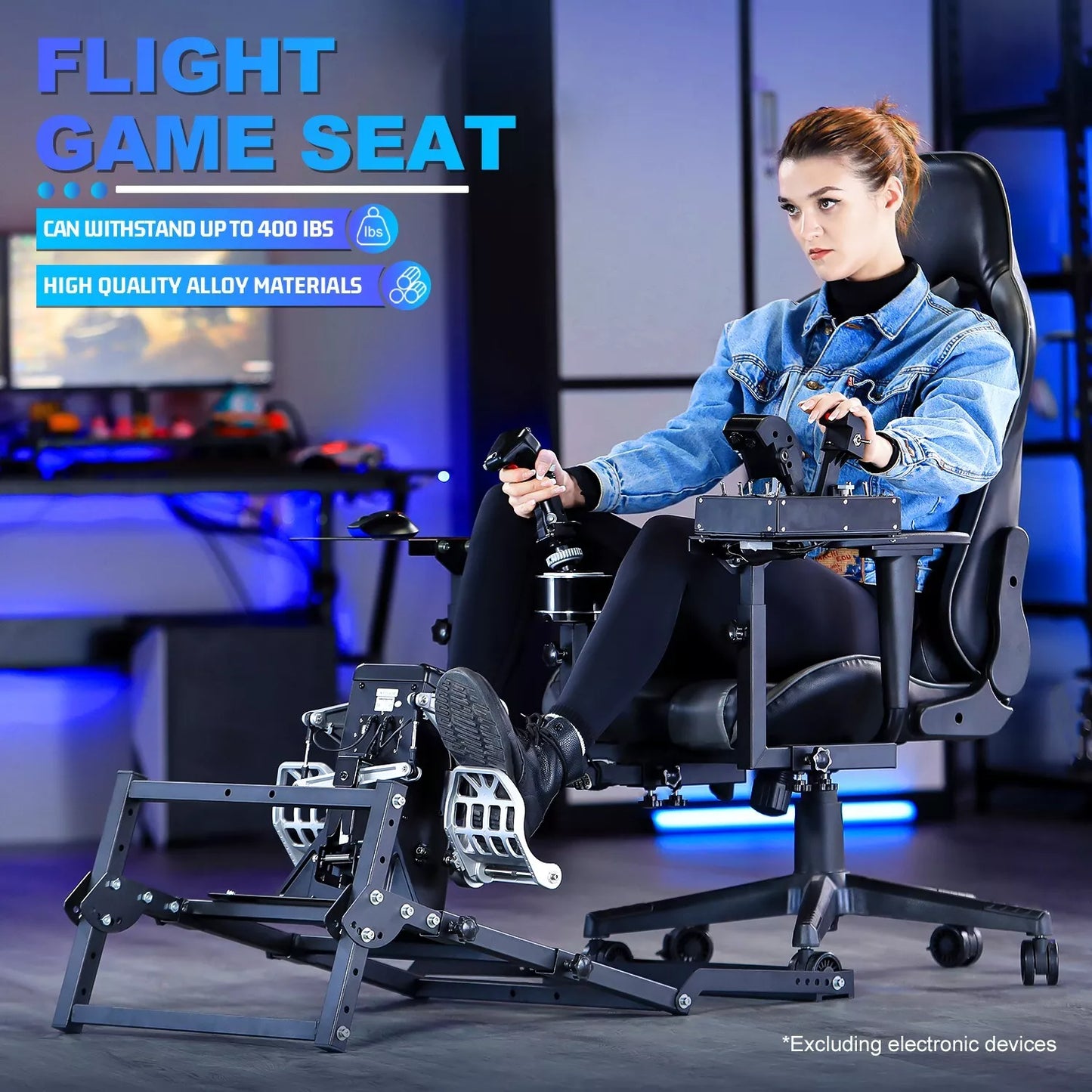 Dardoo Flight Simulator Chair Joystick/Hotas Chair Mount Multifunctional Seat