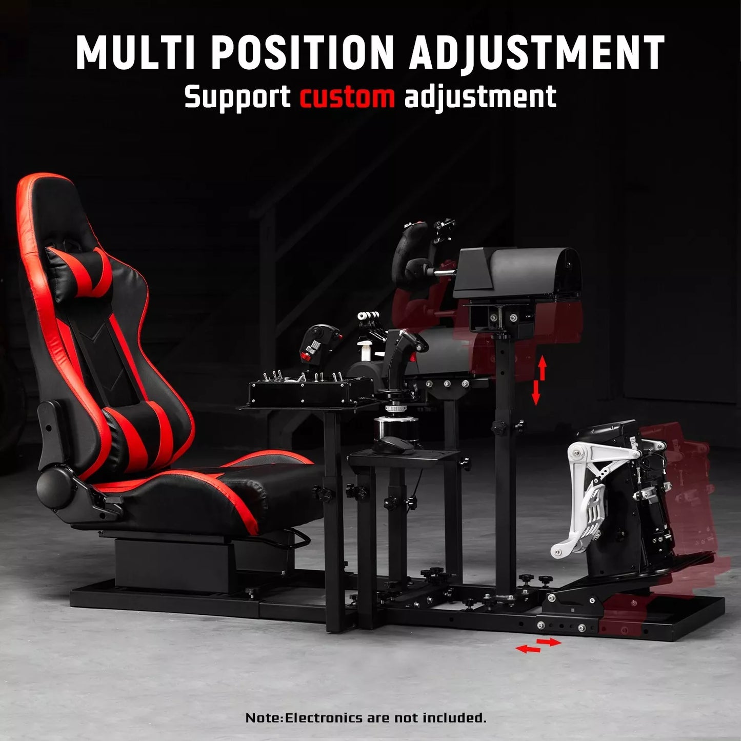 Dardoo Flighting Simulator Cockpit Multifunctional with Seat Fits for HOTAS Warthog, G Saitek, Logitech G920 G923, Thrustmaster T150,Xbox,PC, Wheel Stand Excluding Wheel, Pedal, Handbrake,Joystick