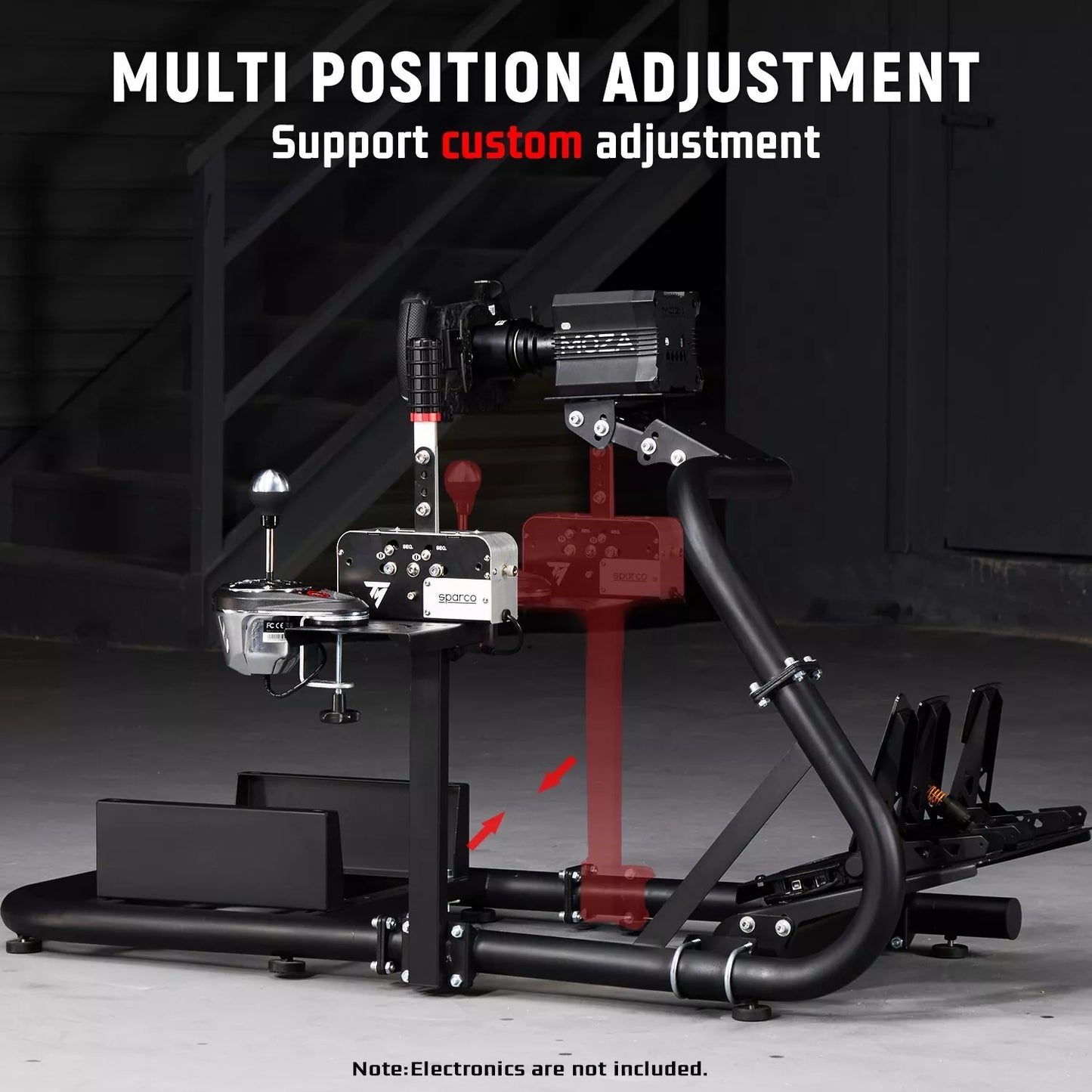 Dardoo G920 Racing Simulator Cockpit Adjustable Fits for Logitech G29 G920 G923, Thrustmaster T300RS TX, Fanatec PC PS4 Xbox, Stable Sim Racing Rig Without Wheel, Pedal and Handbrake