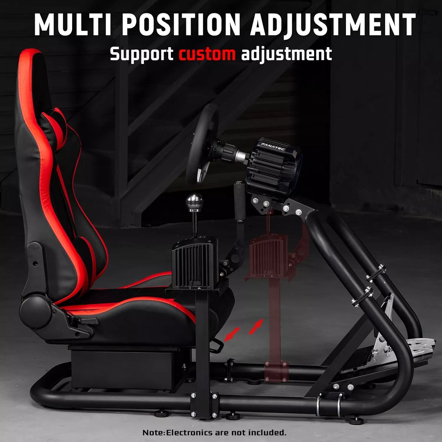 Dardoo G29 Racing Simulator Cockpit with Seat fit for Logitech G920 G923, Thrustmaster T300RS, Fanatec, PC, Xbox, Ultra-Sturdy Alloy Steel Sim Racing Cockpit without Wheel Pedal Handbrake