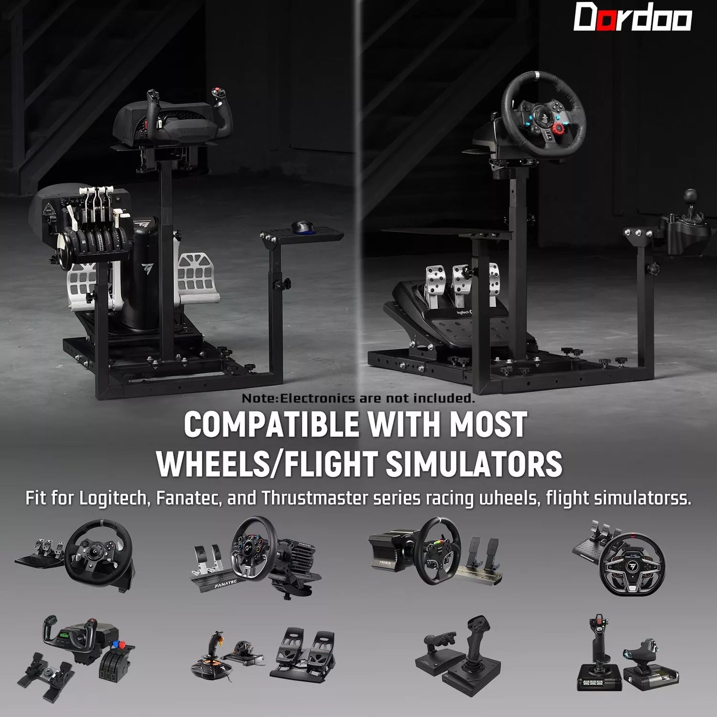 Dardoo Flight Game Stand Racing Simulator Cockpit Not Included Wheels,Pedals,Throttle,Joystick