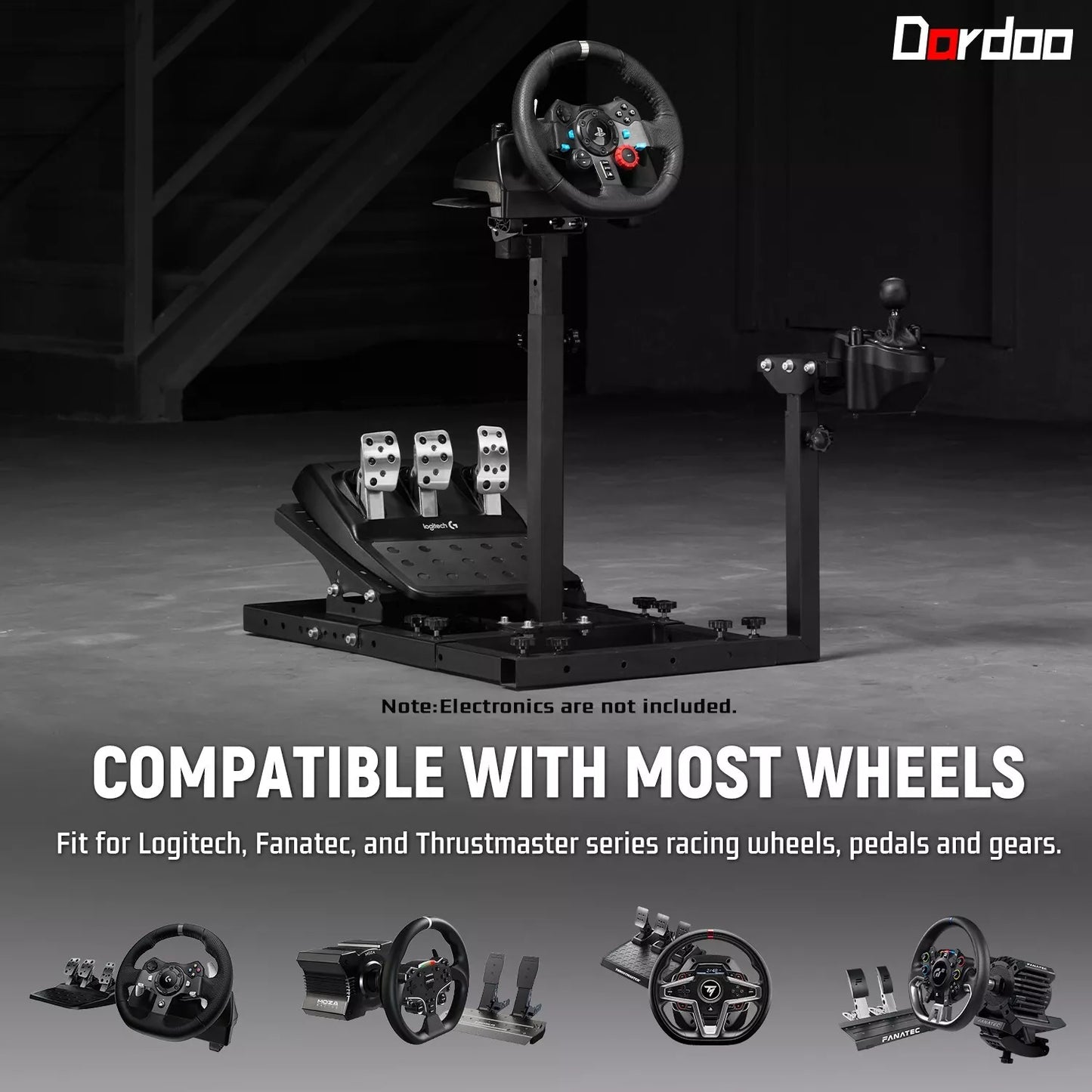 Dardoo Flight Game Mount Simulator Cockpit Frame Compatible With Thrustmaster HOTAS Warthog, Logitech G25 G27 G29 G920,Fit Logitech Saitek Honeycomb,Not Include Wheel,Pedal,Throttle,Joystick and Seat
