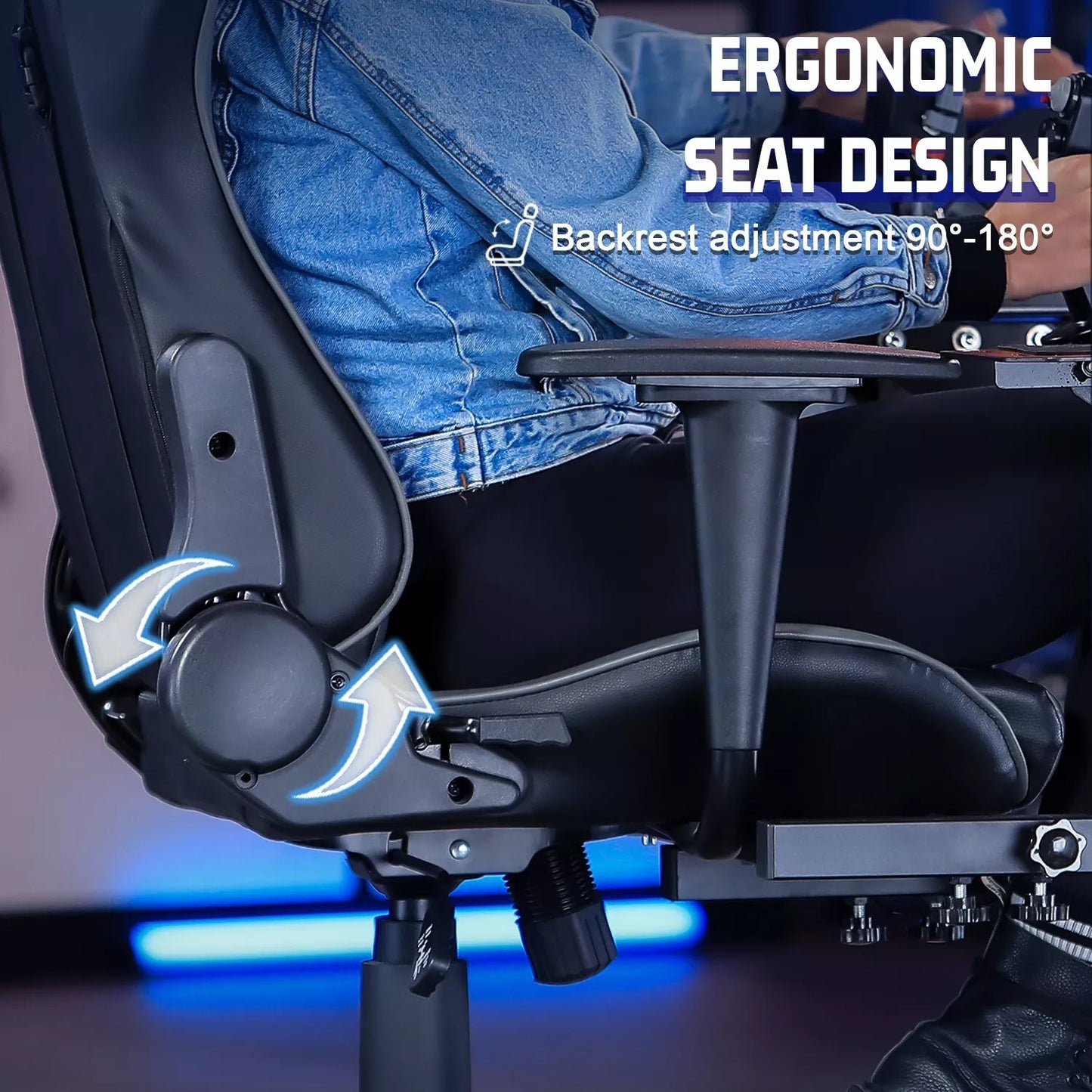Dardoo Flight Simulator Chair Joystick/Hotas Chair Mount Multifunctional Seat