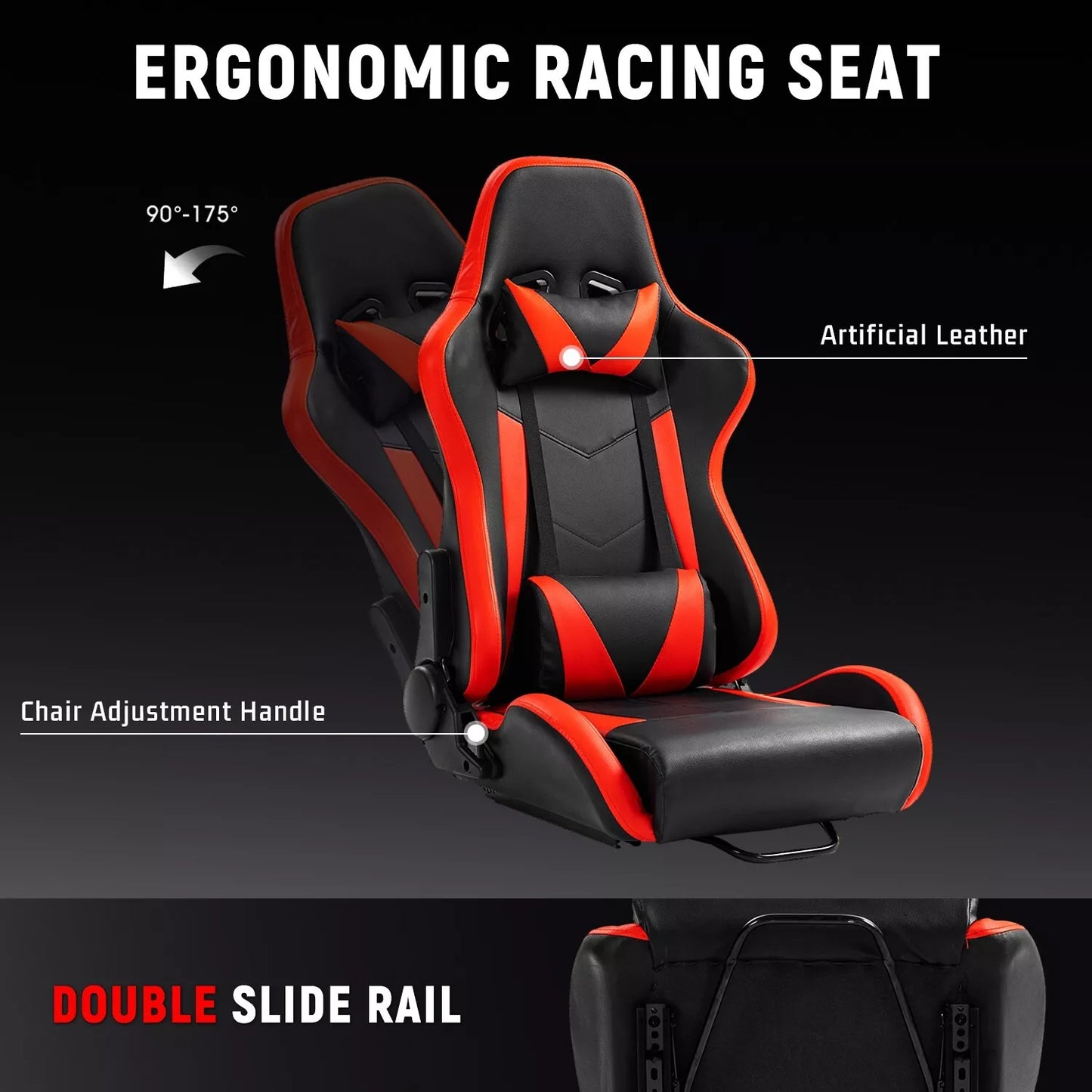 Dardoo G920 Racing Simulator Cockpit with Monitor Stand Seat Adjustable Compatible with All Logitech G29 G920, Thrustmaster Xbox, Includes only Cockpit, Seat and Monitor Stand(75+55)