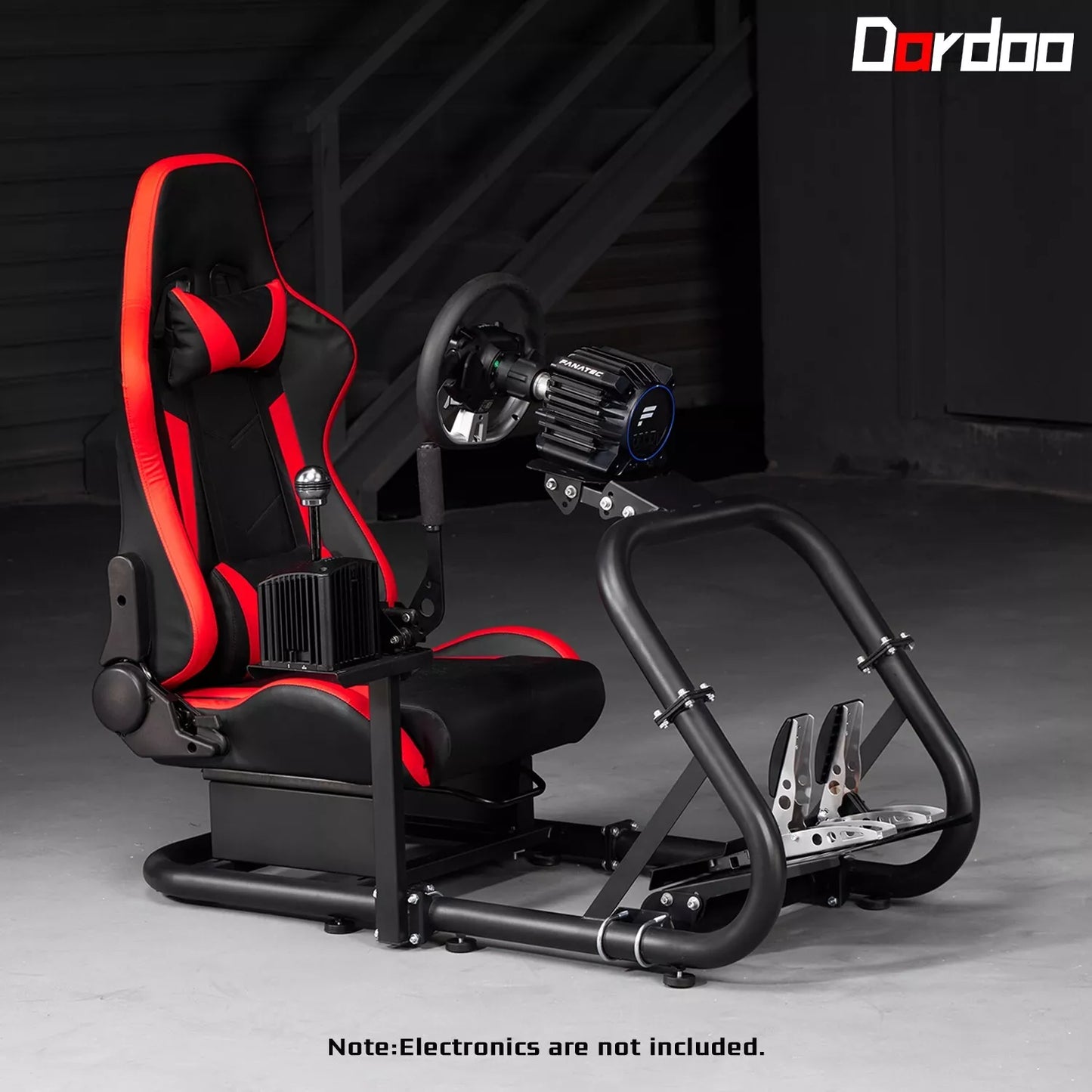 Dardoo G29 Racing Simulator Cockpit with Seat fit for Logitech G920 G923, Thrustmaster T300RS, Fanatec, PC, Xbox, Ultra-Sturdy Alloy Steel Sim Racing Cockpit without Wheel Pedal Handbrake