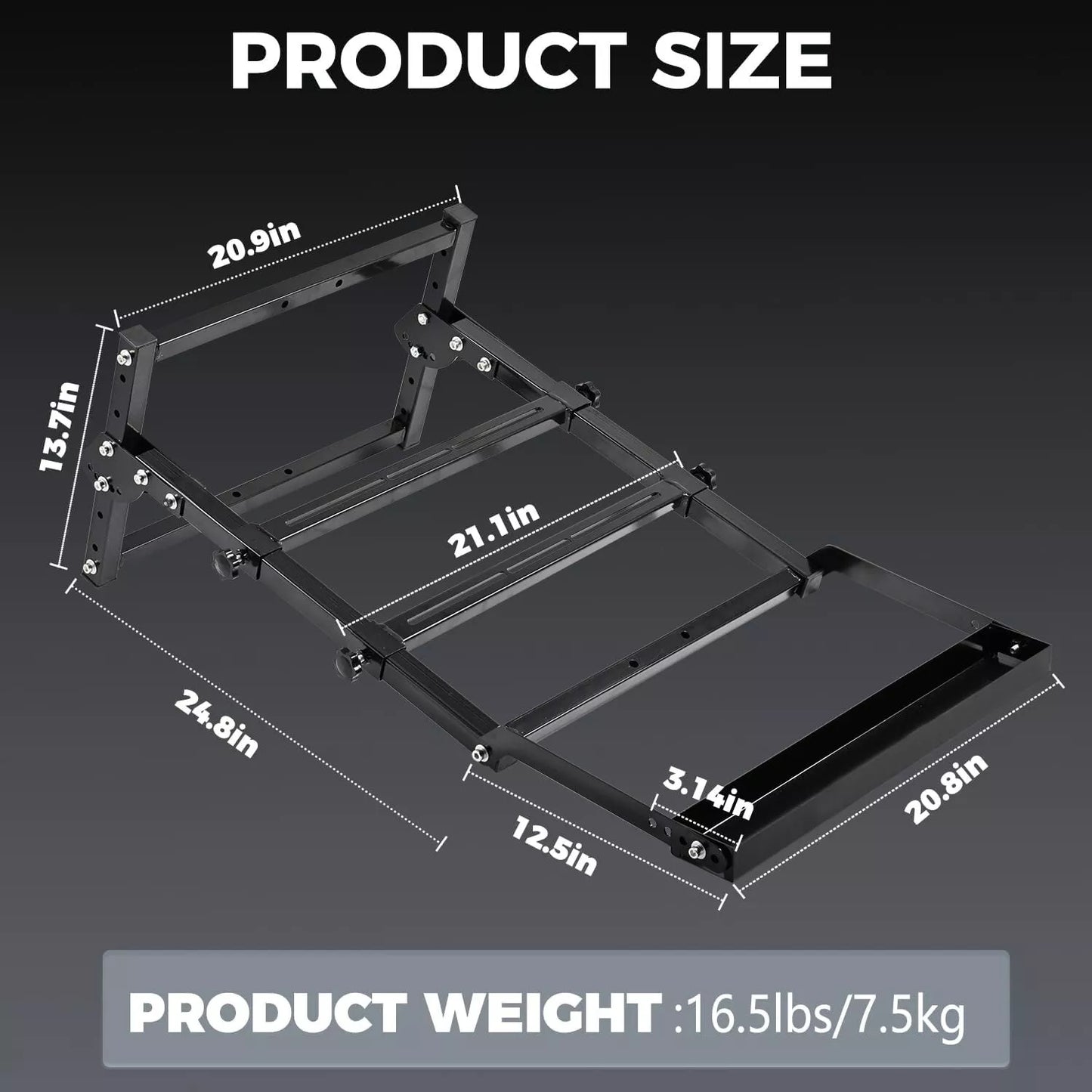 Dardoo game pedal stand with high adjustability (pedals not included)