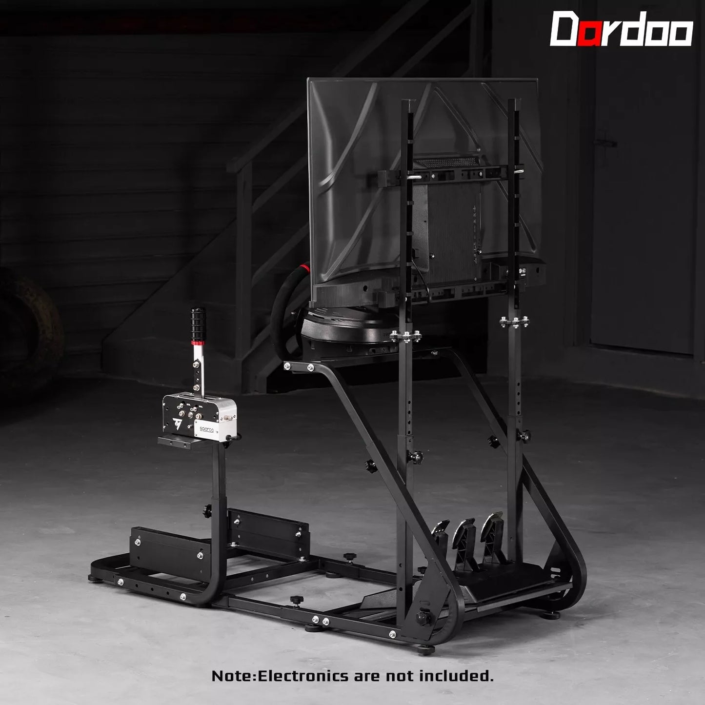 Dardoo Gaming Simulator Cockpit With Monitor Mount Fits for Logitech G923 G29 G920, Thrustmaster T80 T150 Racing Stand Compatible with Xbox One, PS4, PC, Without Wheel, Pedal, Handbrake and Seat