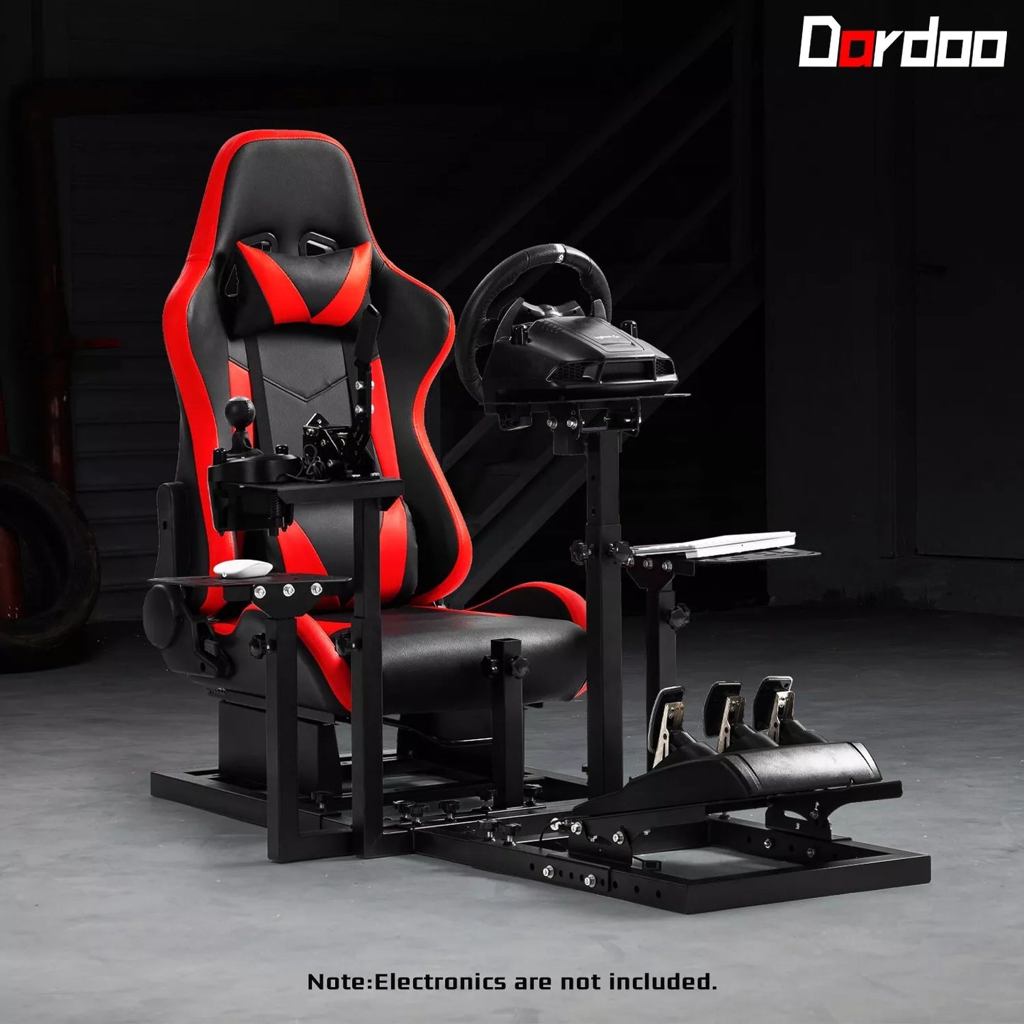 Dardoo Flighting Simulator Cockpit Multifunctional with Seat Fits for HOTAS Warthog, G Saitek, Logitech G920 G923, Thrustmaster T150,Xbox,PC, Wheel Stand Excluding Wheel, Pedal, Handbrake,Joystick