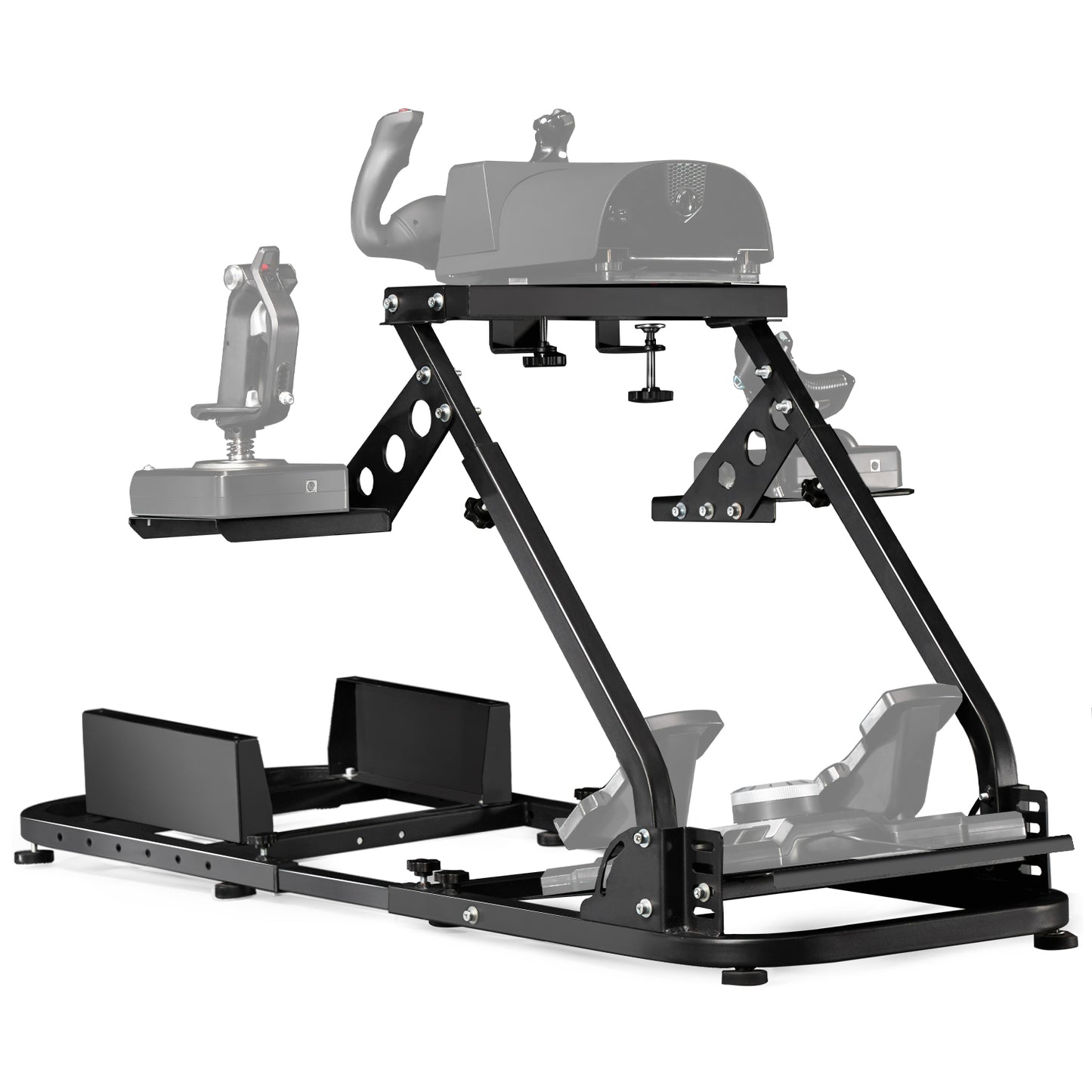 Dardoo Flight Racing Simulator Cockpit Adjustable Compatible With HOTAS Warthog, G Saitek, Logitech G920 G923, Thrustmaster T80 T150, Game Mount Without Wheel, Shifter,Seat and Pedal