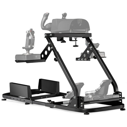 Dardoo Flight Racing Simulator Cockpit Adjustable Compatible With HOTAS Warthog, G Saitek, Logitech G920 G923, Thrustmaster T80 T150, Game Mount Without Wheel, Shifter,Seat and Pedal