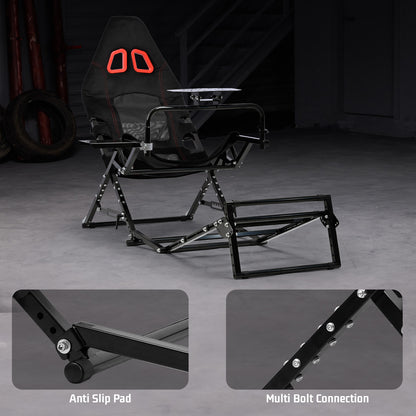 Dardoo X-Type Foldable Racing Stand丨Compatible with Logitech G29/G920/G923 and Thrustmaster T-GT II/T248/T300 Series丨Height and Angle Adjustable丨Focused Driving Experience (Does not include pedals, steering wheel, or other electronic devices)