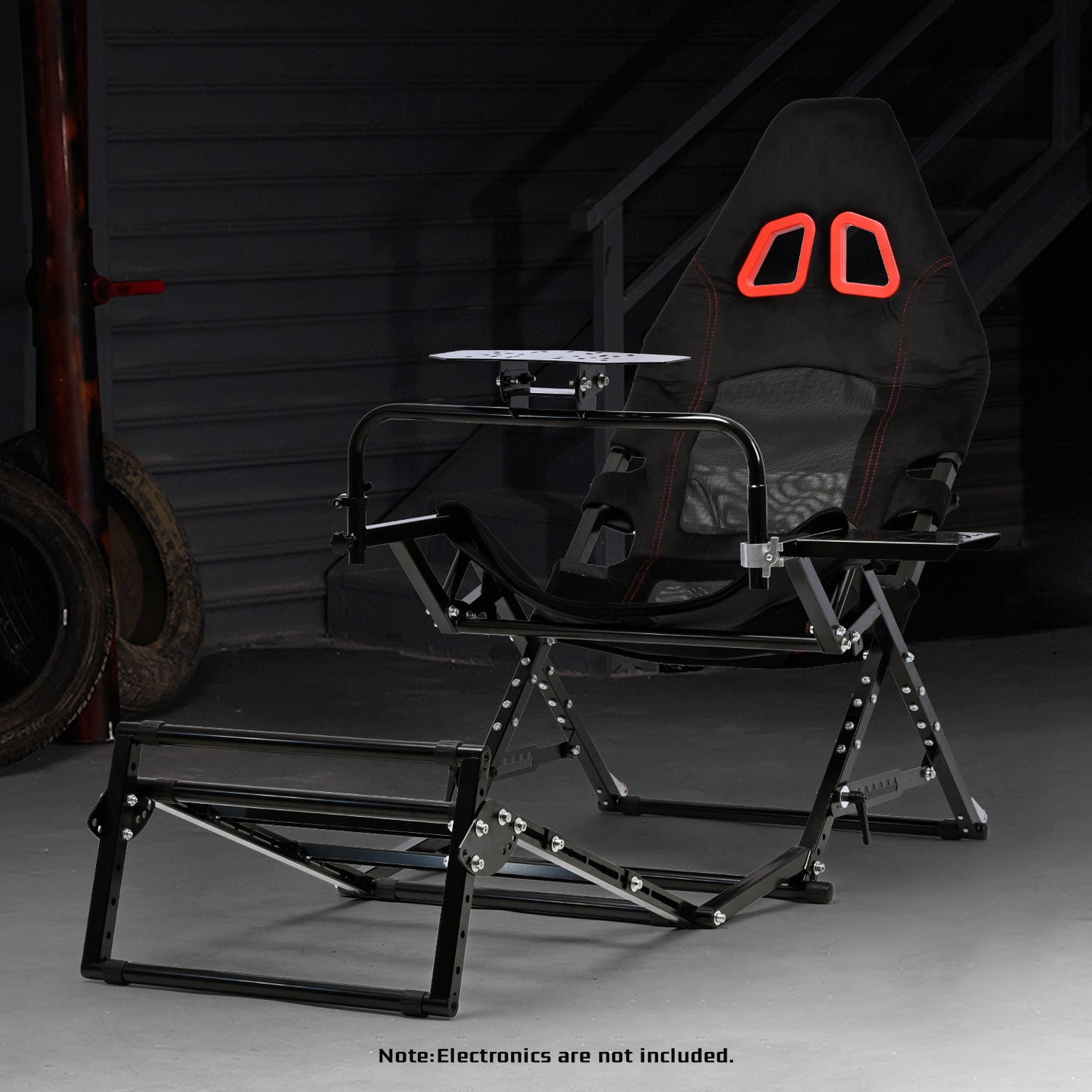 Dardoo X-Type Foldable Racing Stand丨Compatible with Logitech G29/G920/G923 and Thrustmaster T-GT II/T248/T300 Series丨Height and Angle Adjustable丨Focused Driving Experience (Does not include pedals, steering wheel, or other electronic devices)