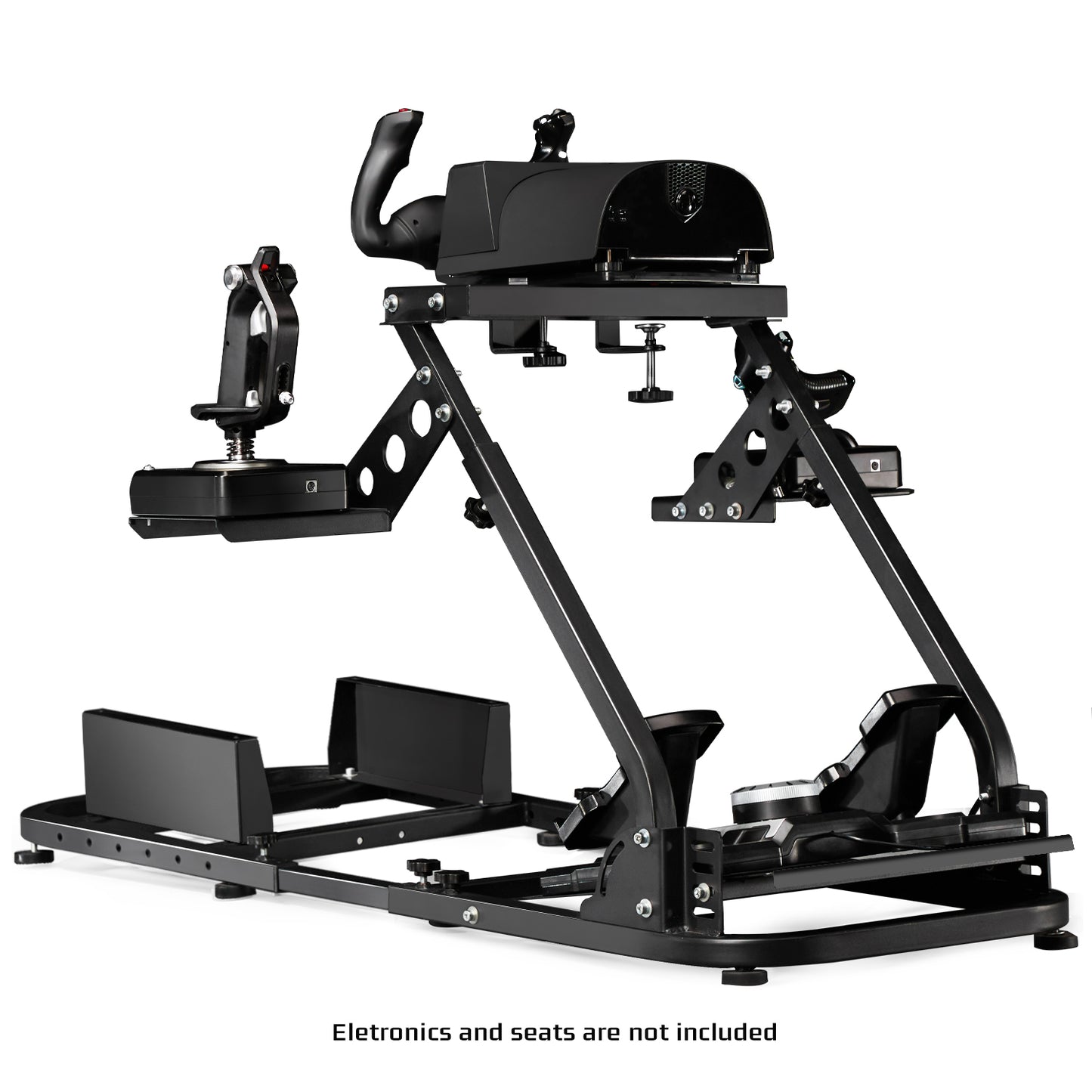 Dardoo Flight Racing Simulator Cockpit Adjustable Compatible With HOTAS Warthog, G Saitek, Logitech G920 G923, Thrustmaster T80 T150, Game Mount Without Wheel, Shifter,Seat and Pedal
