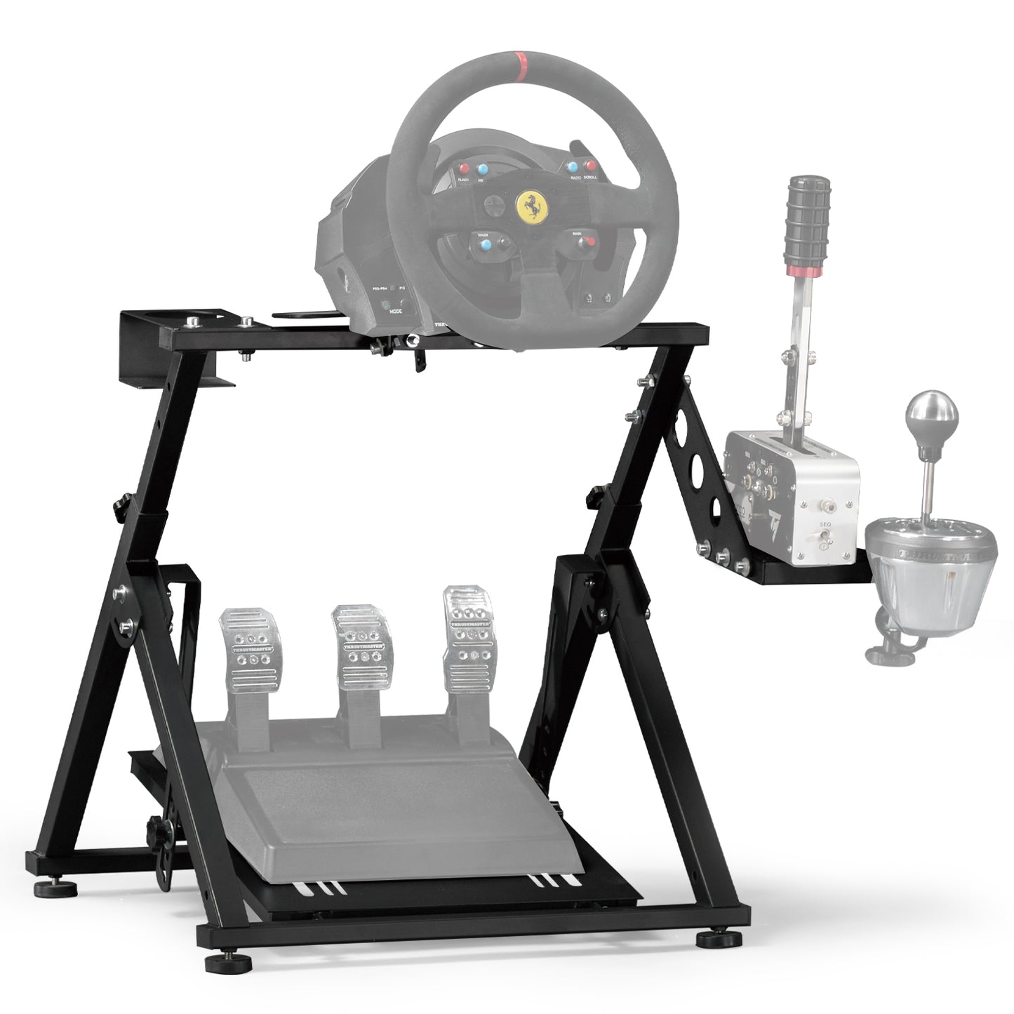 Dardoo Racing Steering Wheel Stand, Foldable, Fit for Logitech G27 G25 G29 G920, Thrustmaster PC, Xbox PS4 Platforms Racing Simulator Cockpit Frame Adjustable Without Wheel,Shifter &Pedal
