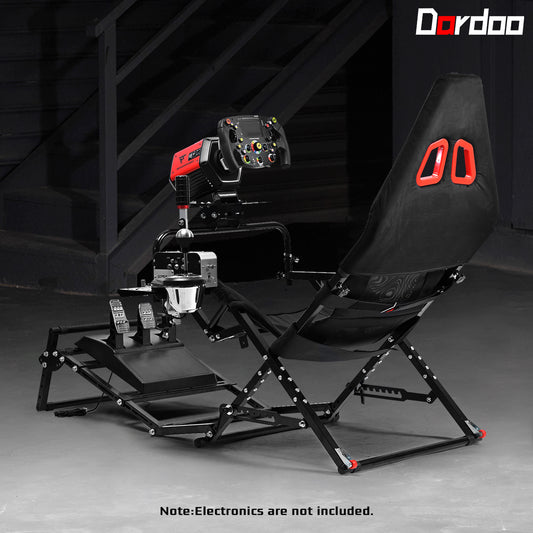 Dardoo X-Type Foldable Racing Stand丨Compatible with Logitech G29/G920/G923 and Thrustmaster T-GT II/T248/T300 Series丨Height and Angle Adjustable丨Focused Driving Experience (Does not include pedals, steering wheel, or other electronic devices)