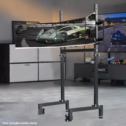 Dardoo Triple Monitor Mount Stand for Round Tube Racing Simulator Cockpit