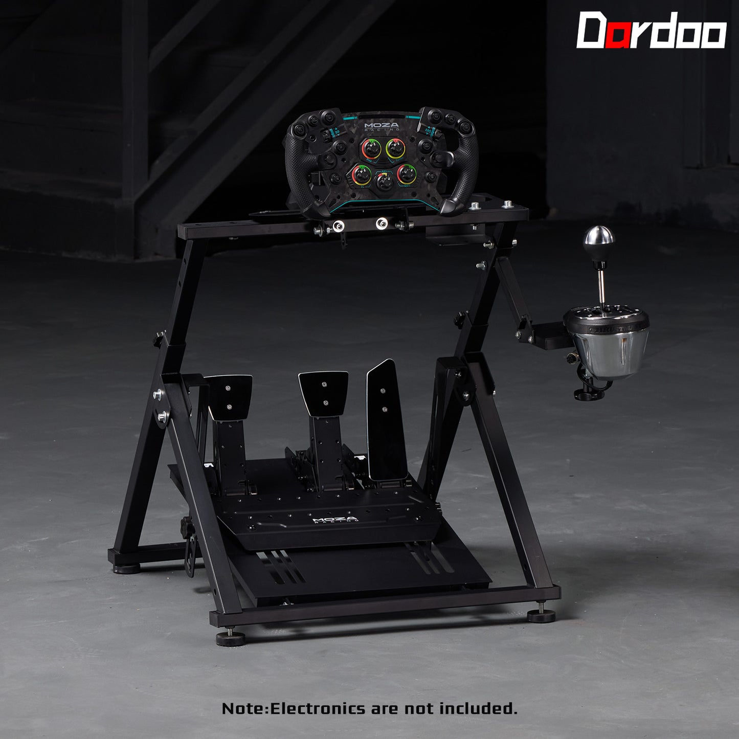Dardoo X Shape Foldable Racing Wheel Stand Fit for Logitech G29 G920 G923 G27 G25 Thrustmaster T248 T300RS T150 T80 TX Adjustable Preinstalled Adjustable Steering Wheel Stand Excluding Electronic