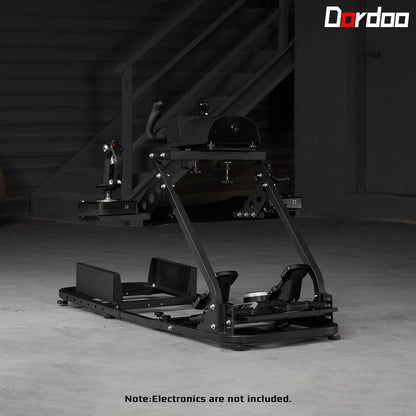 Dardoo Flight Racing Simulator Cockpit Adjustable Compatible With HOTAS Warthog, G Saitek, Logitech G920 G923, Thrustmaster T80 T150, Game Mount Without Wheel, Shifter,Seat and Pedal